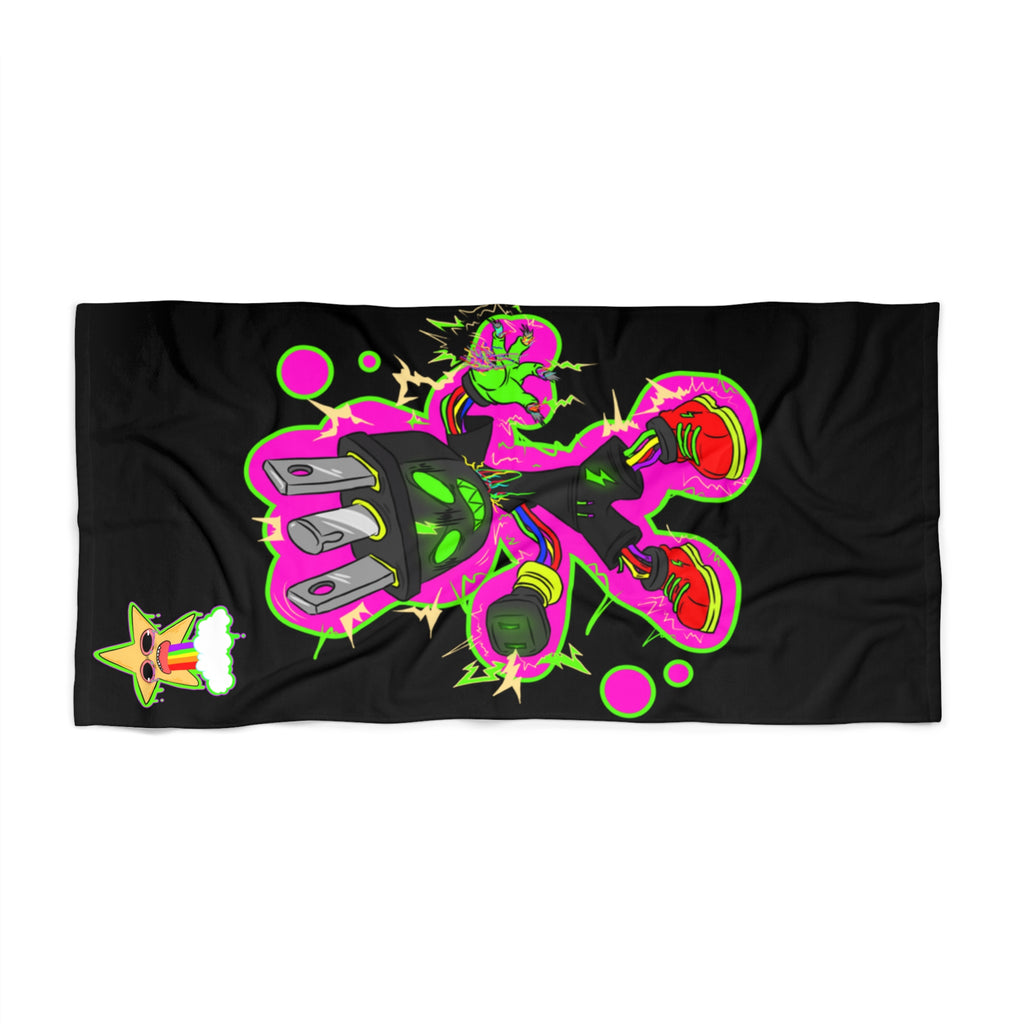 Spark Beach Towel | Neon Chaos Summer Essential