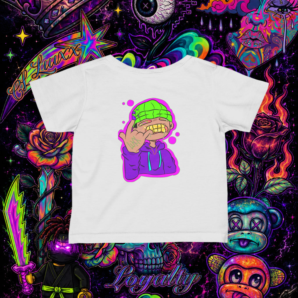 Neon Ninja Infant Tee | Cartoon Graphic Baby T-Shirt