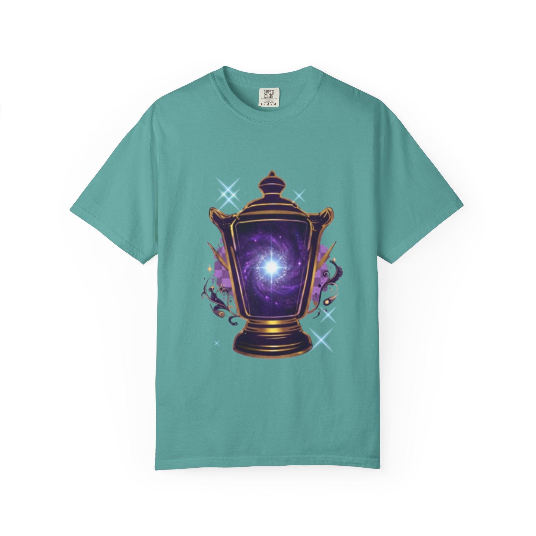 Mystic Lantern & Loyalty Skull Tee | Heavyweight Garment-Dyed Graphic T-Shirt