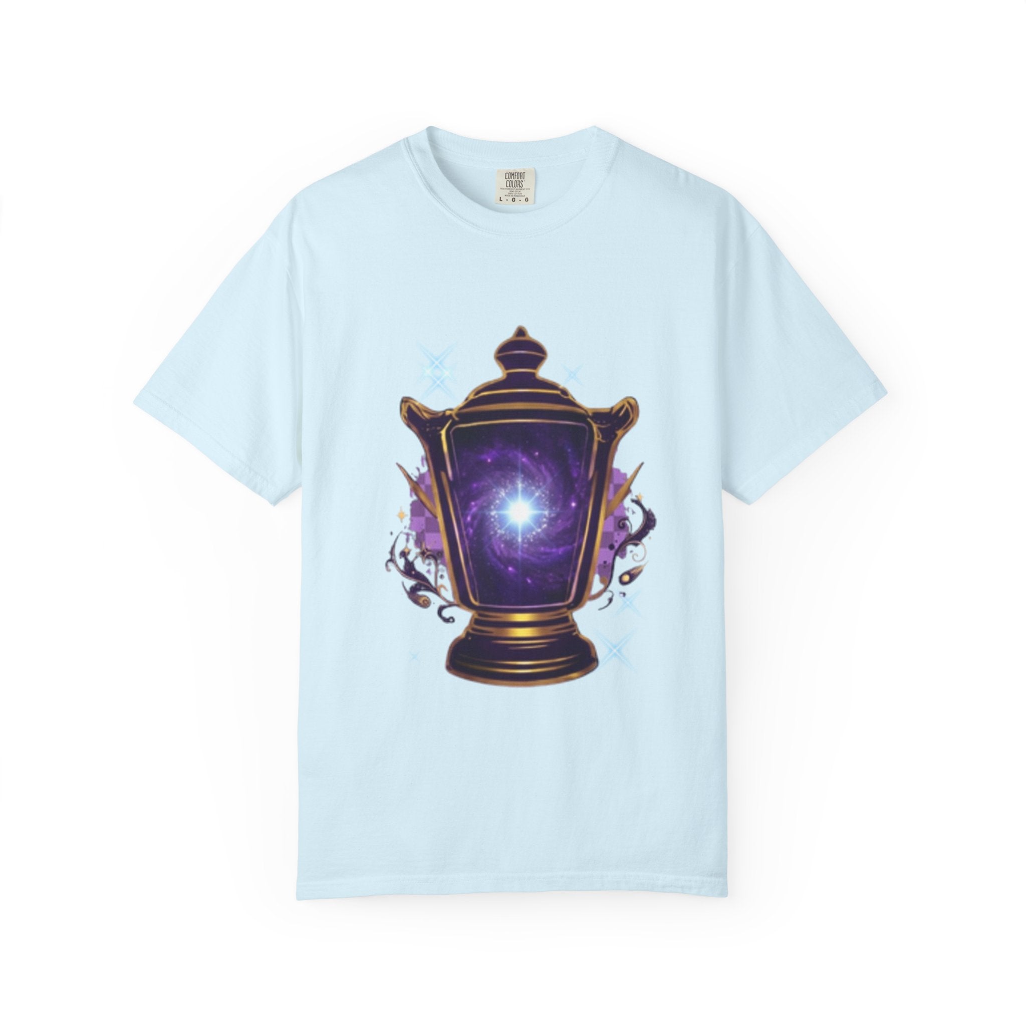Mystic Lantern & Loyalty Skull Tee | Heavyweight Garment-Dyed Graphic T-Shirt
