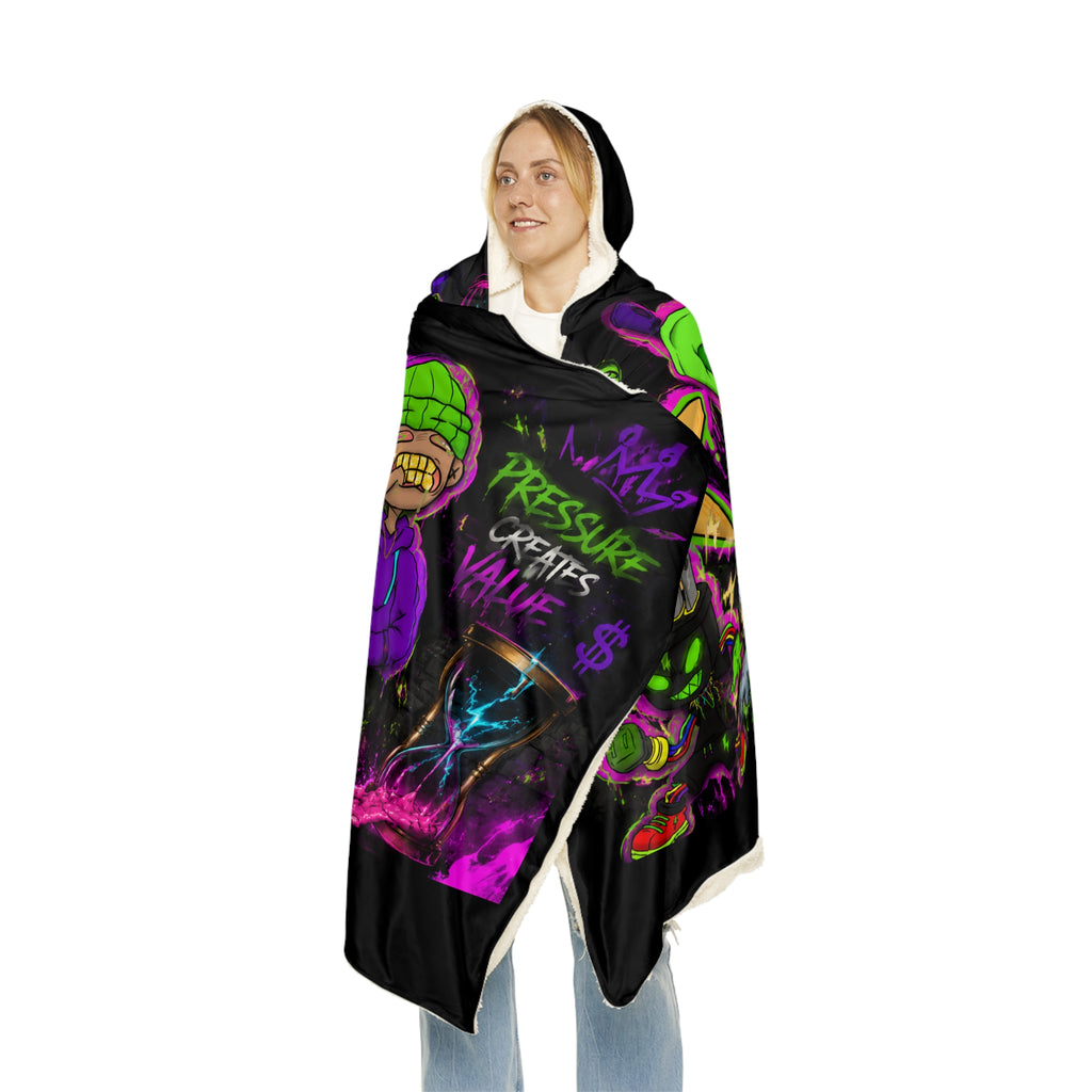 CL LUXX Time Is Money Hooded Blanket