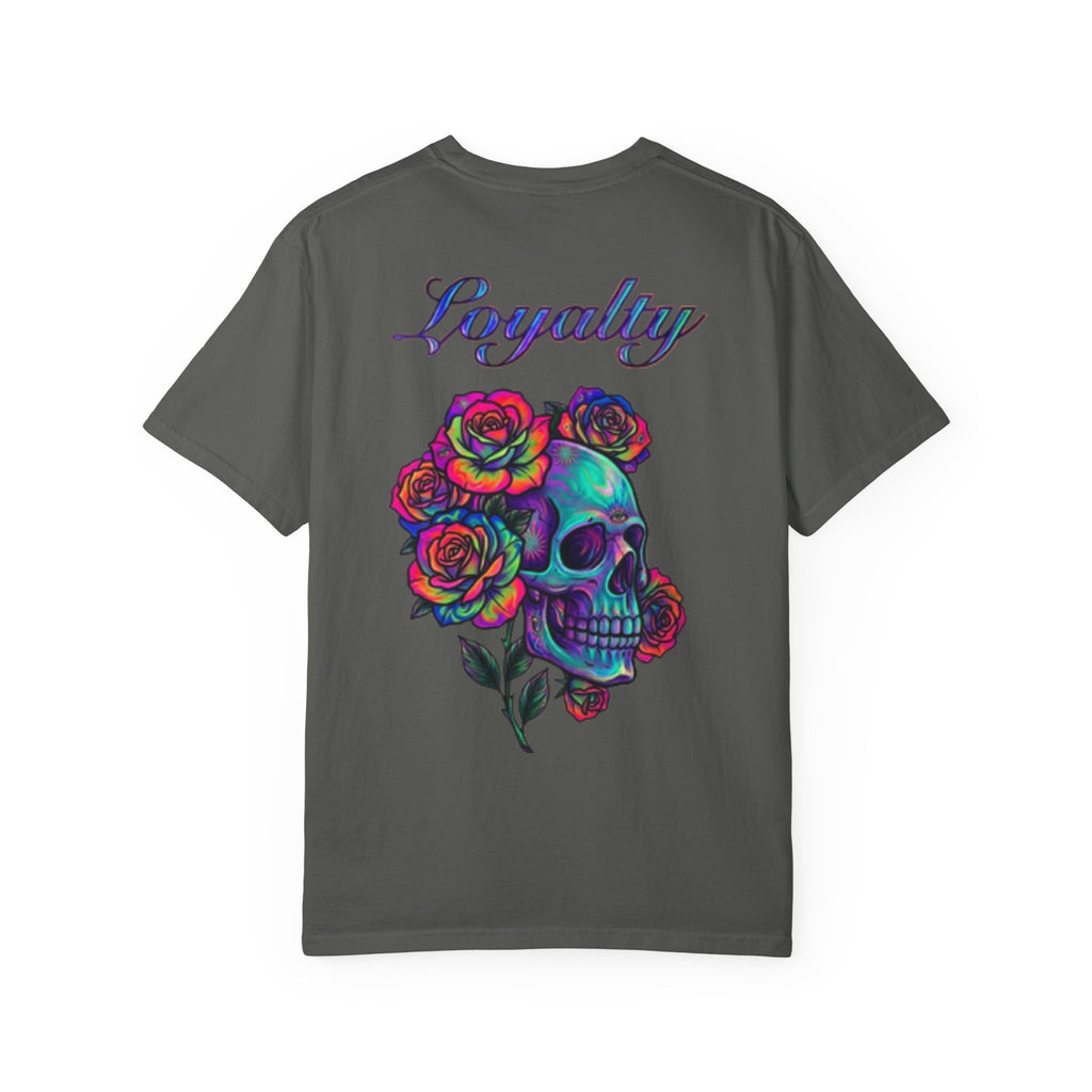 Mystic Lantern & Loyalty Skull Tee | Heavyweight Garment-Dyed Graphic T-Shirt