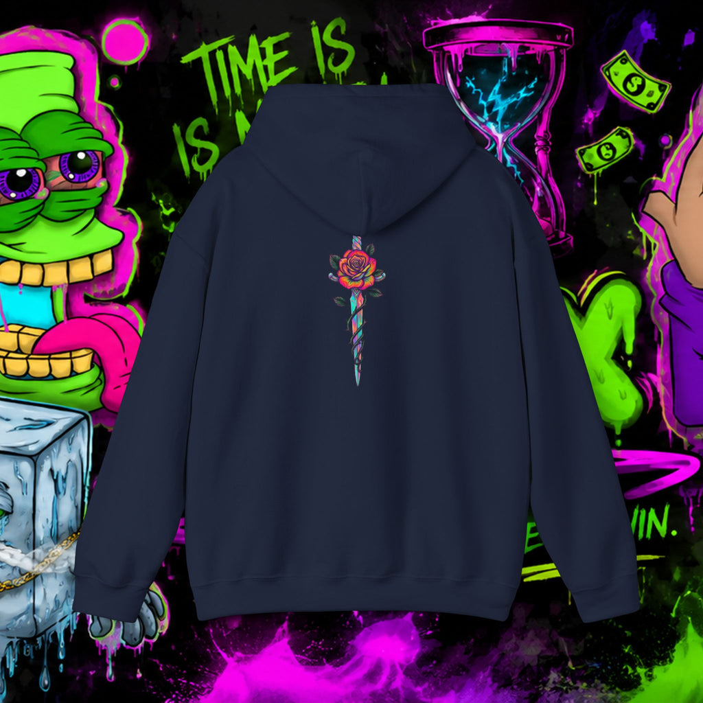 Loyalty Skull Hoodie — Back Rose Dagger Design