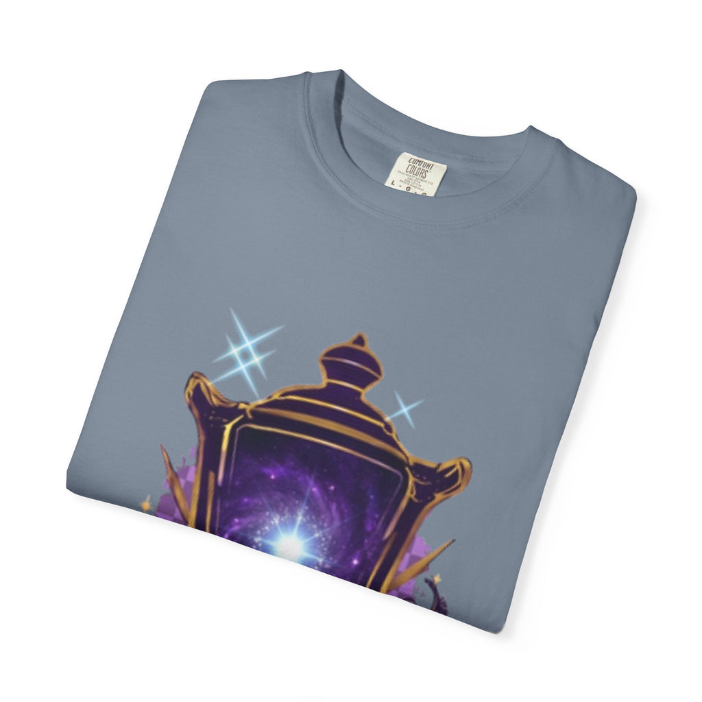 Mystic Lantern & Loyalty Skull Tee | Heavyweight Garment-Dyed Graphic T-Shirt