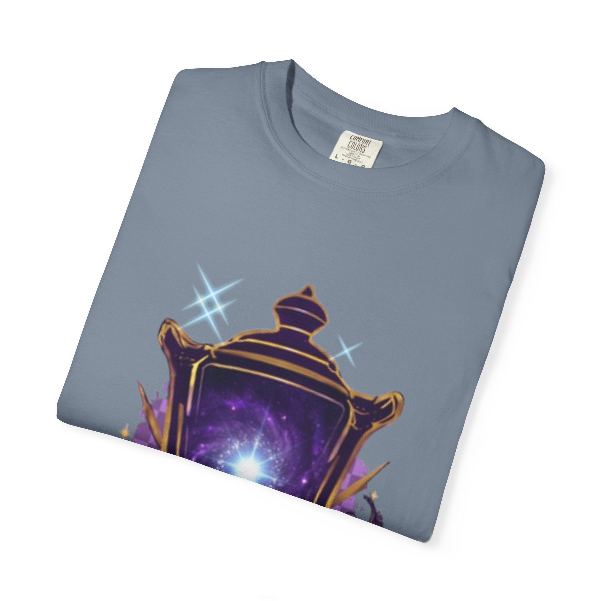 Mystic Lantern & Loyalty Skull Tee | Heavyweight Garment-Dyed Graphic T-Shirt