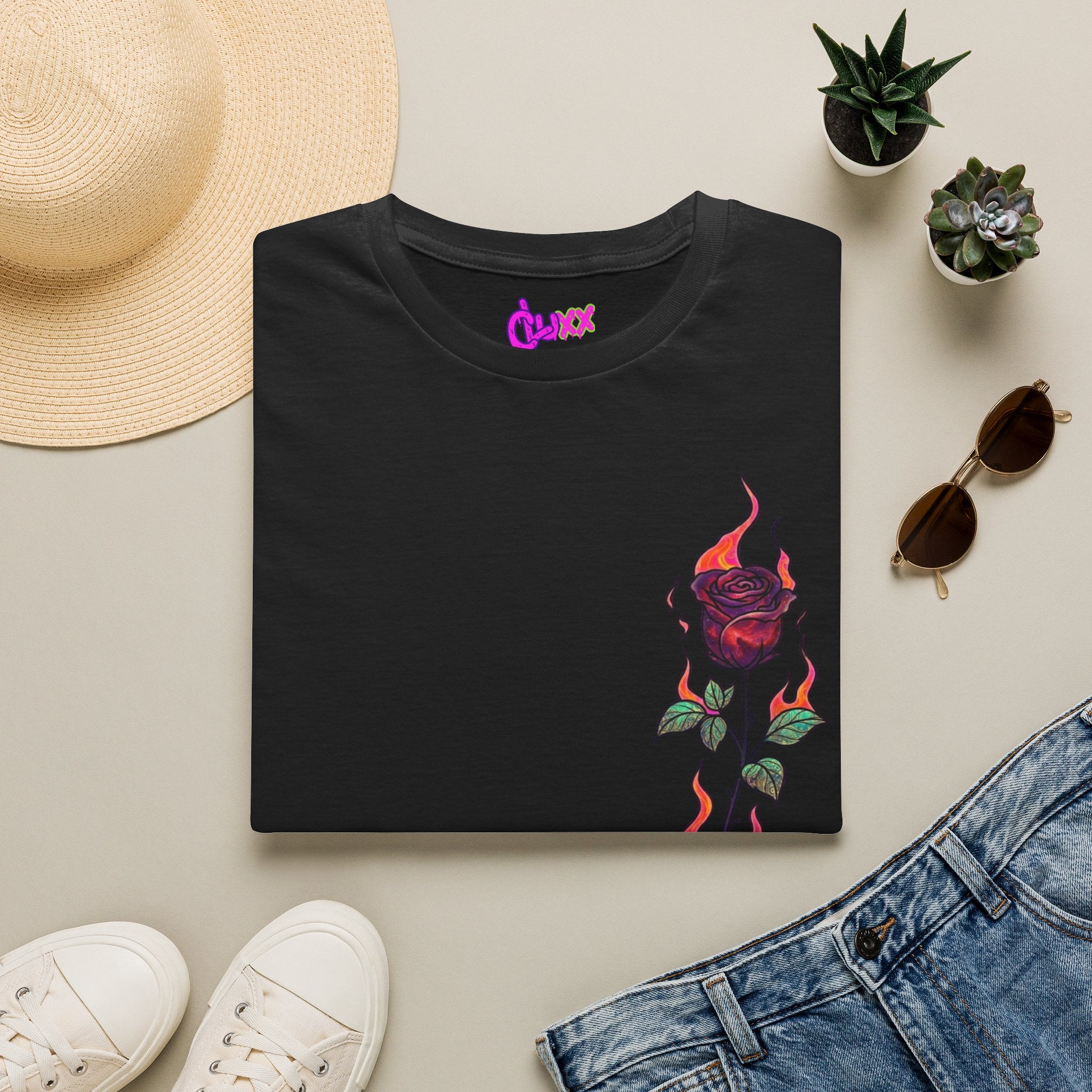 No Evil Graphic Tee – Burning Rose Streetwear T-Shirt