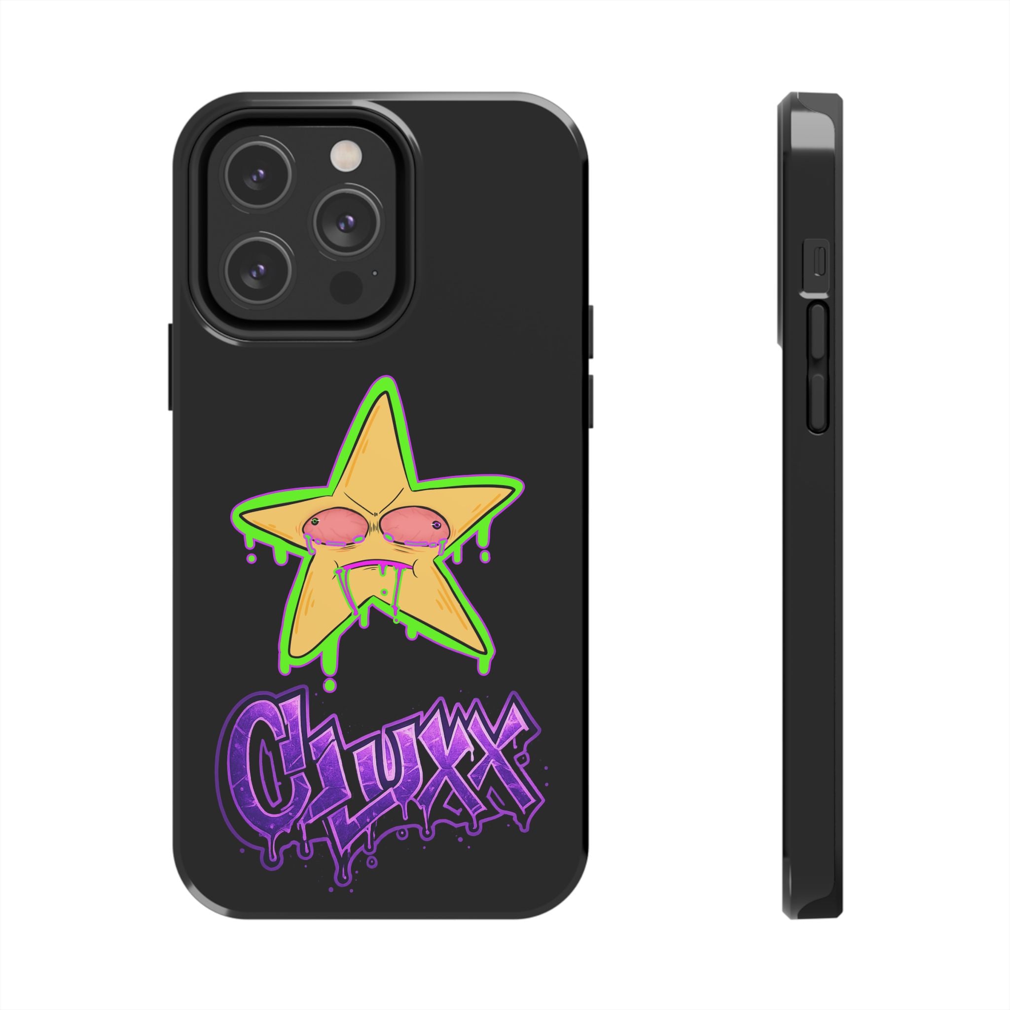 Benny The Star & CLUXX Phone Case,  Black Graphic Phone Case.