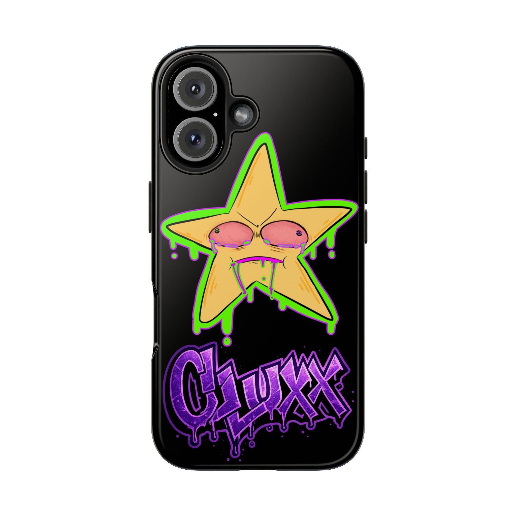Benny The Star & CLUXX Phone Case,  Black Graphic Phone Case.