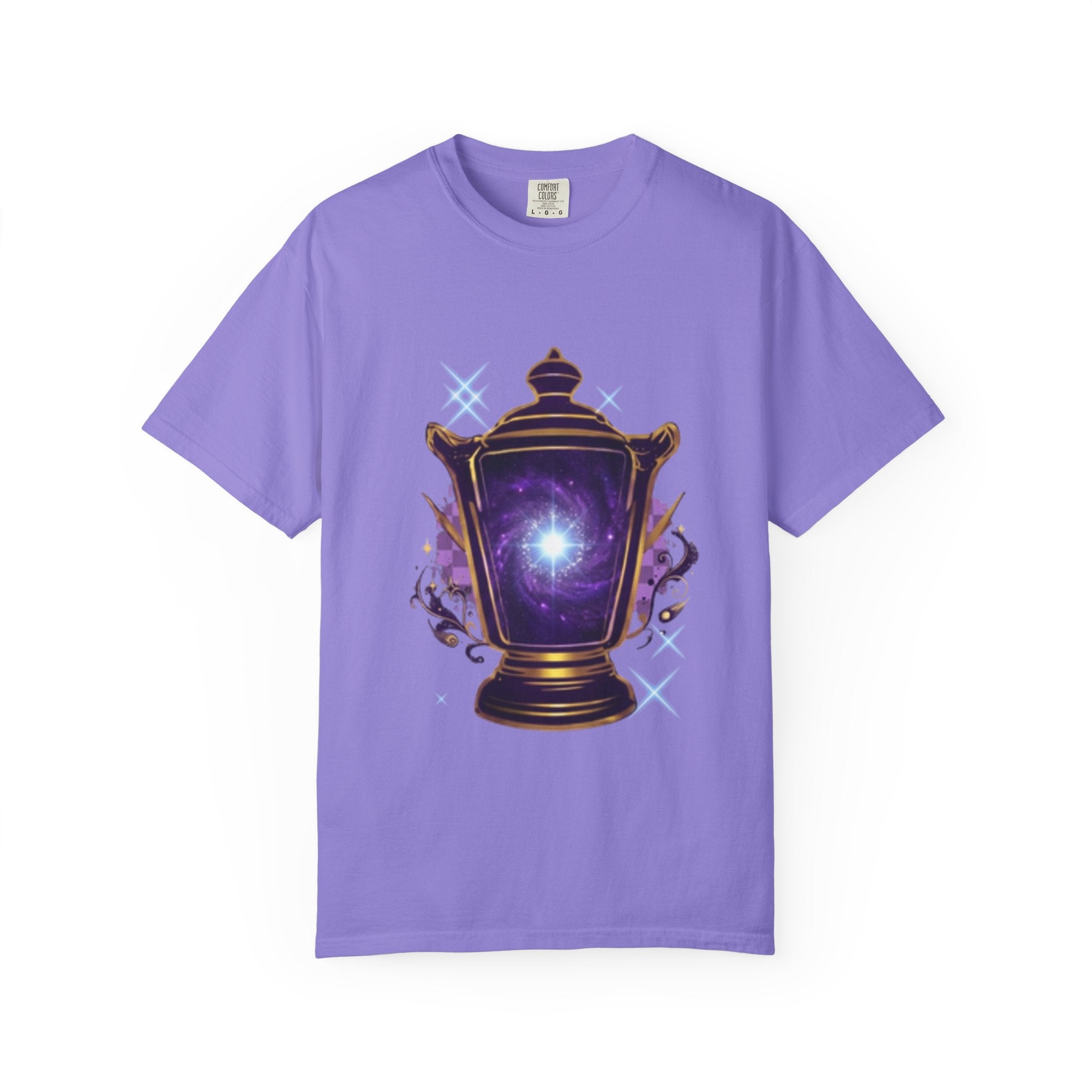 Mystic Lantern & Loyalty Skull Tee | Heavyweight Garment-Dyed Graphic T-Shirt