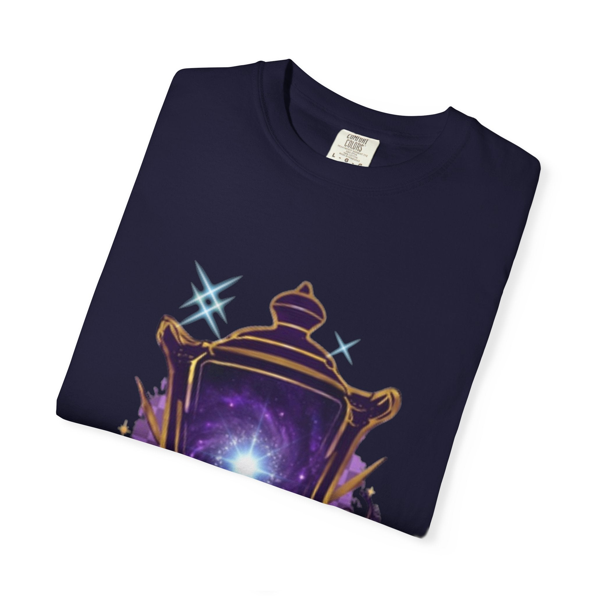 Mystic Lantern & Loyalty Skull Tee | Heavyweight Garment-Dyed Graphic T-Shirt