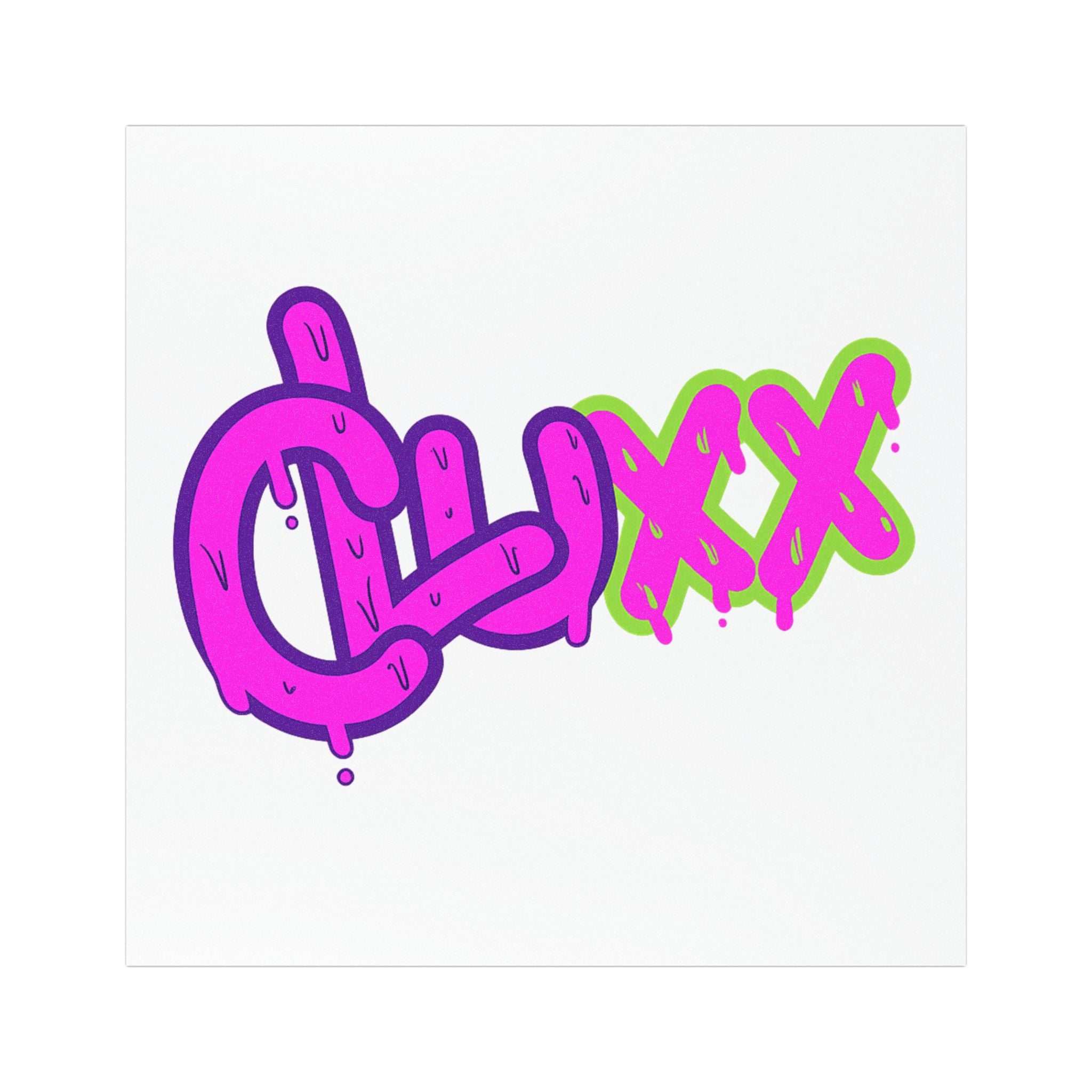 CLUXX Drip Logo Magnet | Neon Street Tag