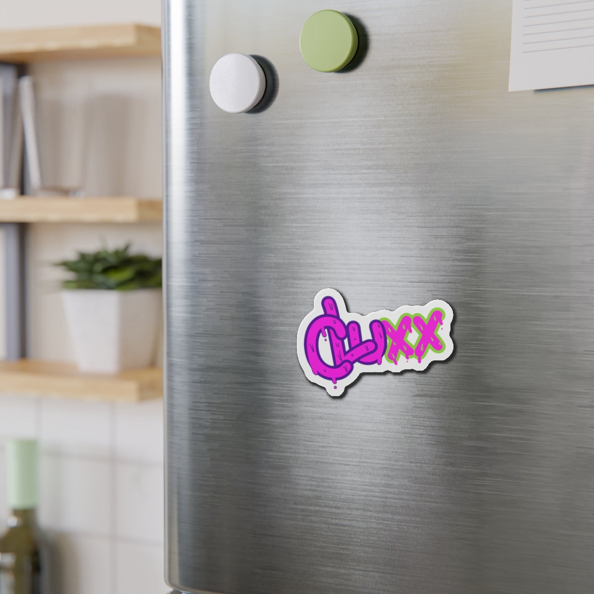 CLUXX Die-Cut Magnet | Neon Tag Logo