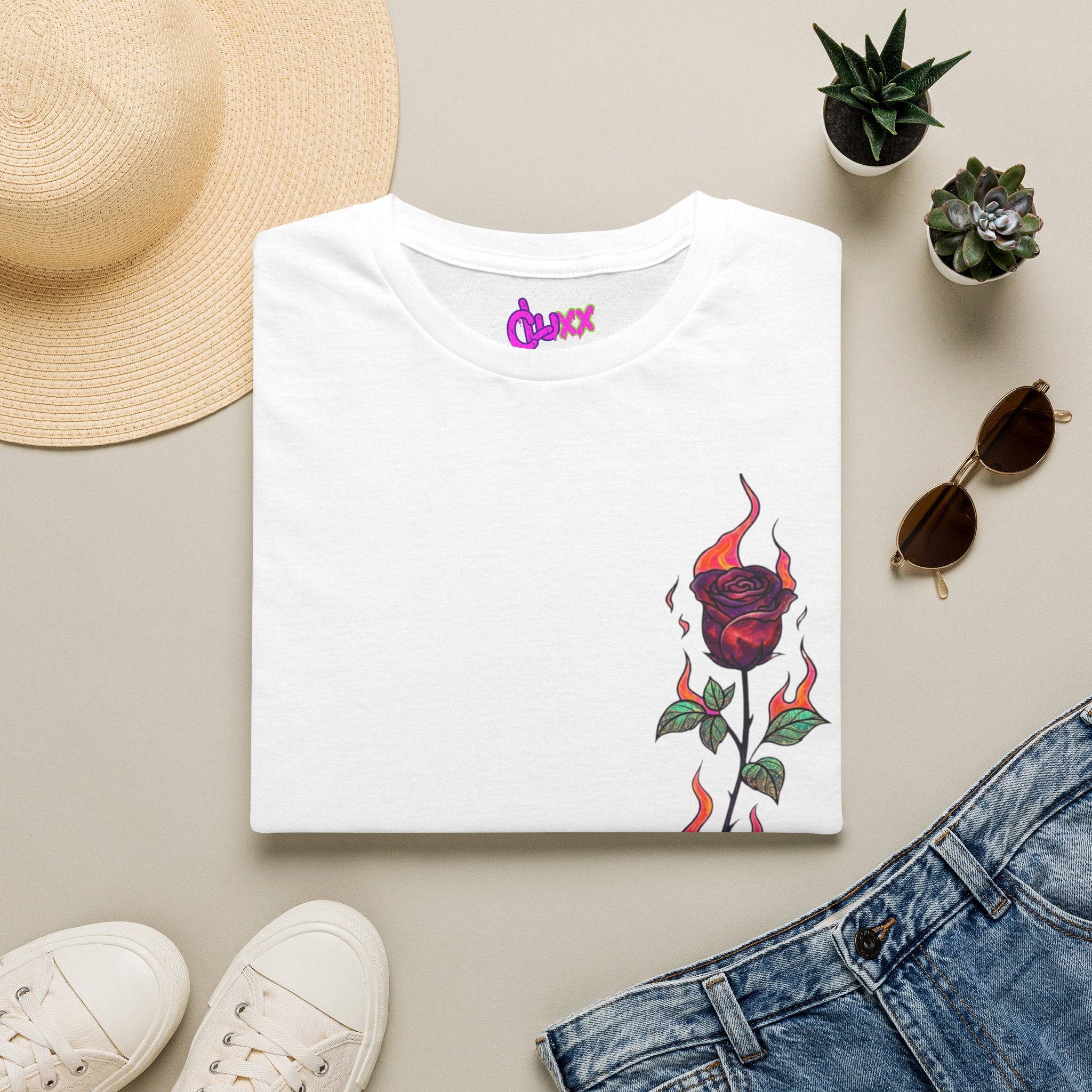 No Evil Graphic Tee – Burning Rose Streetwear T-Shirt