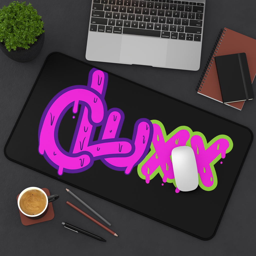 CLUXX Desk Mat | Neon Tag Edition