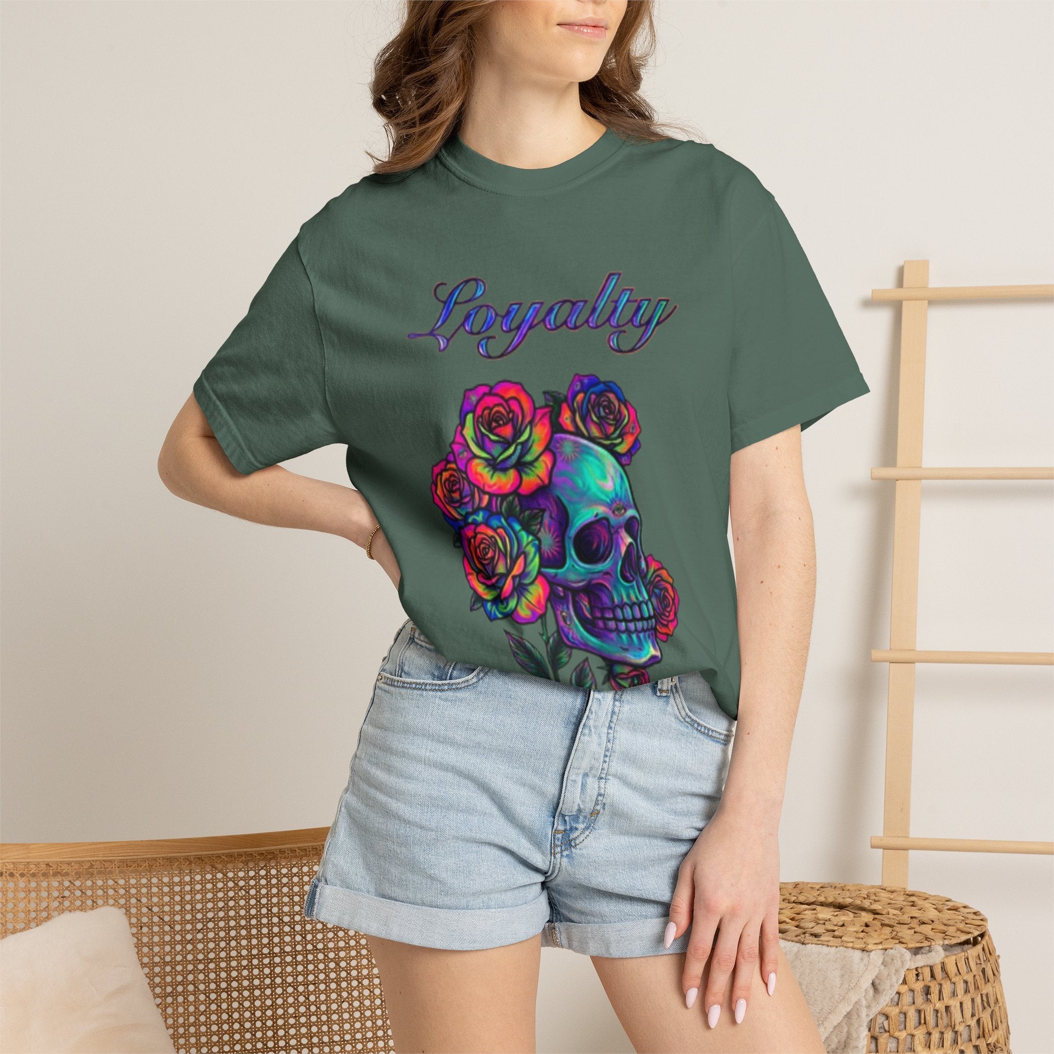 Loyalty Skull T-Shirt — Back Dagger Graphic
