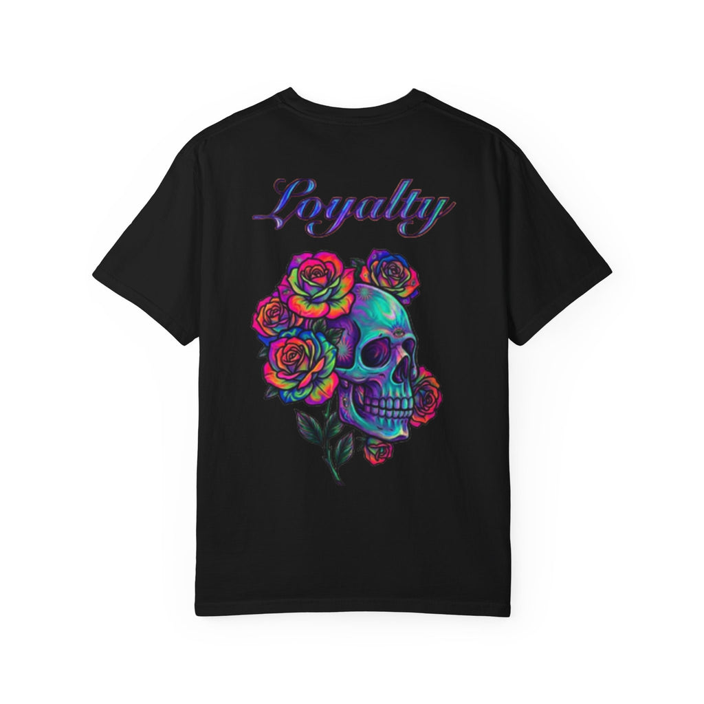 Mystic Lantern & Loyalty Skull Tee | Heavyweight Garment-Dyed Graphic T-Shirt