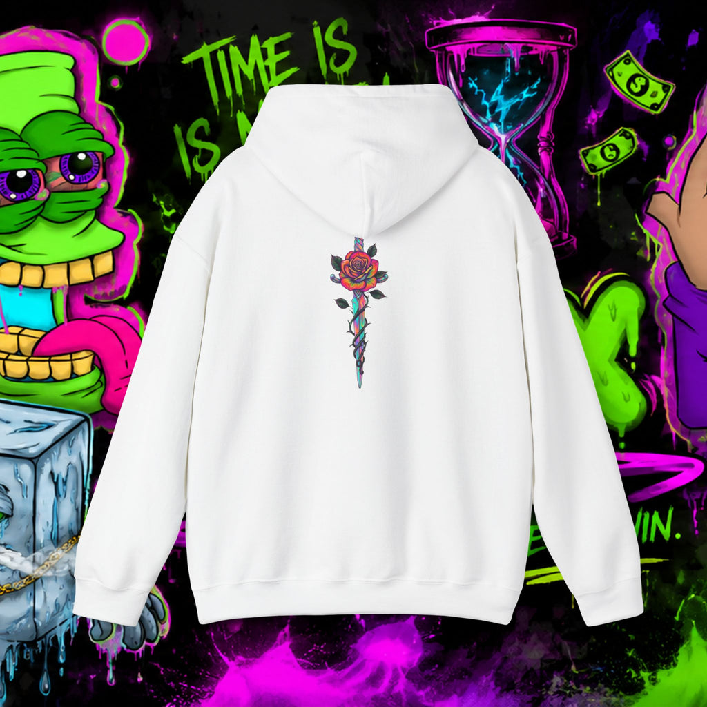 Loyalty Skull Hoodie — Back Rose Dagger Design