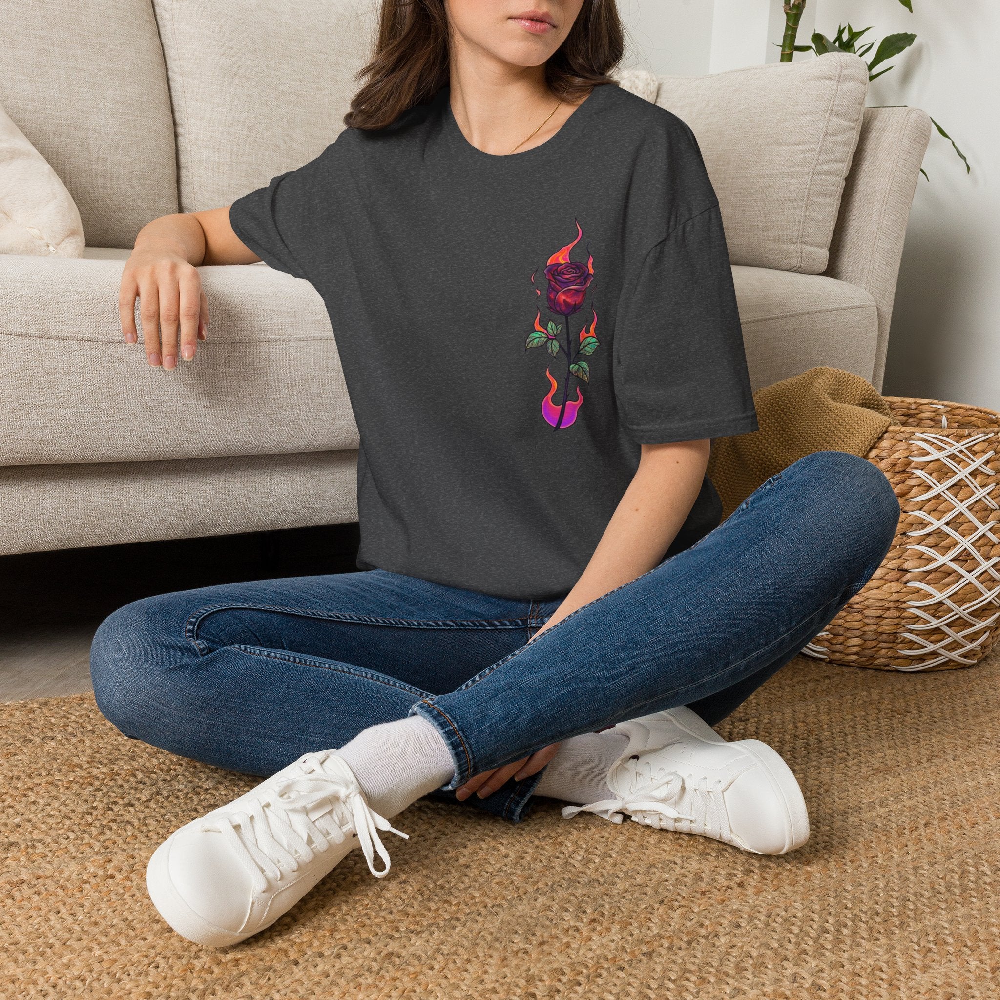 No Evil Graphic Tee – Burning Rose Streetwear T-Shirt