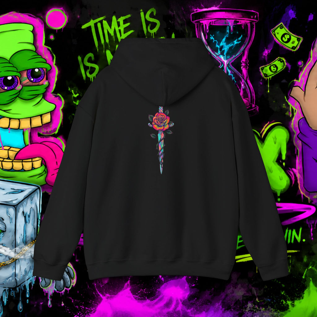 Loyalty Skull Hoodie — Back Rose Dagger Design