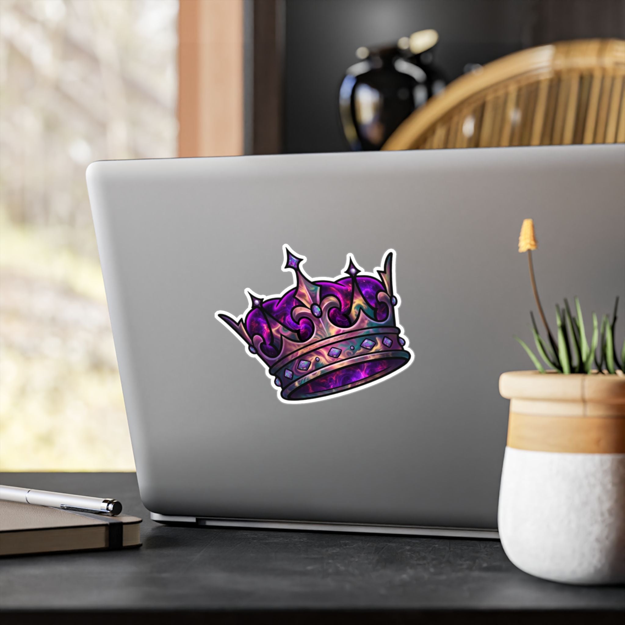 Galaxy Crown Kiss-Cut Vinyl Sticker