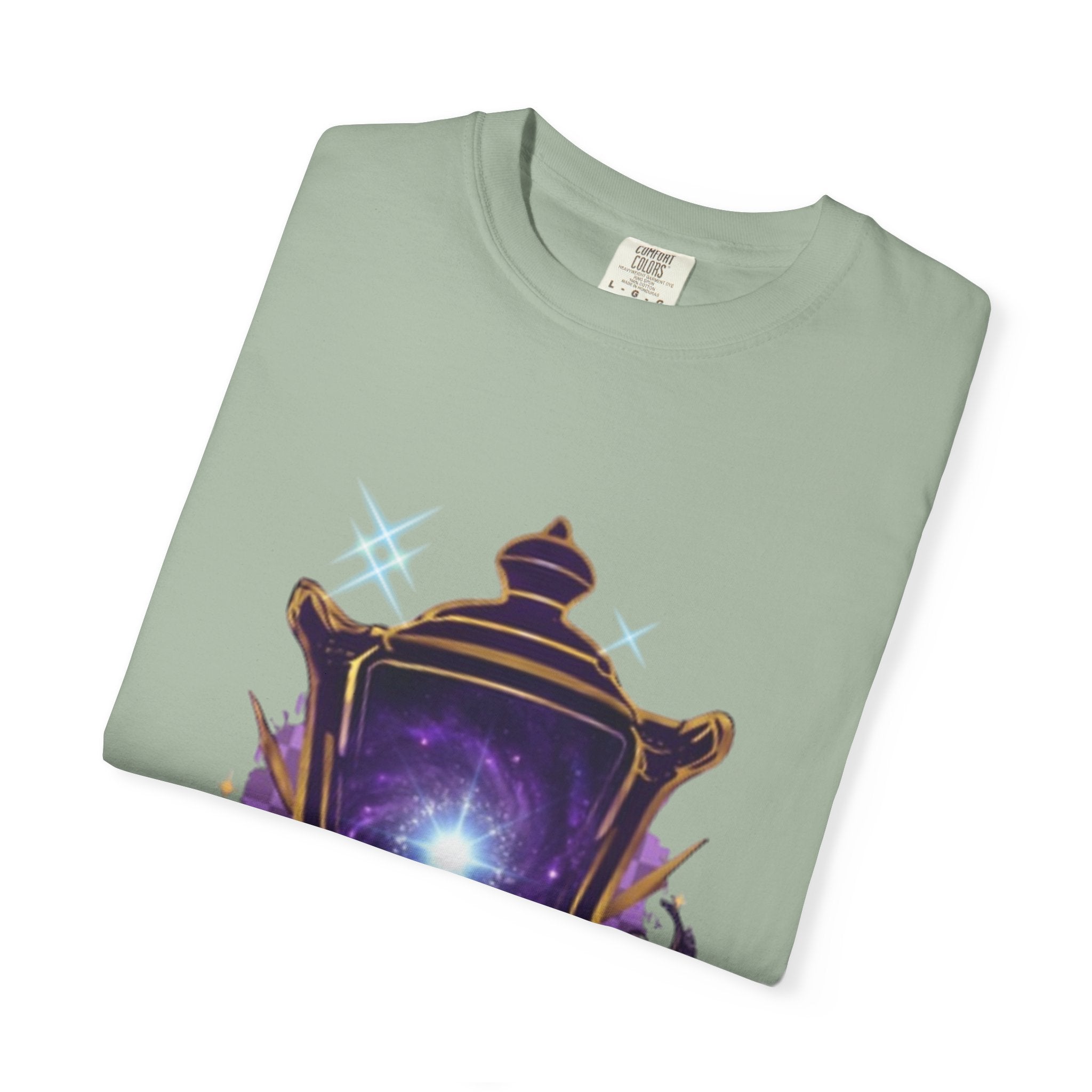 Mystic Lantern & Loyalty Skull Tee | Heavyweight Garment-Dyed Graphic T-Shirt