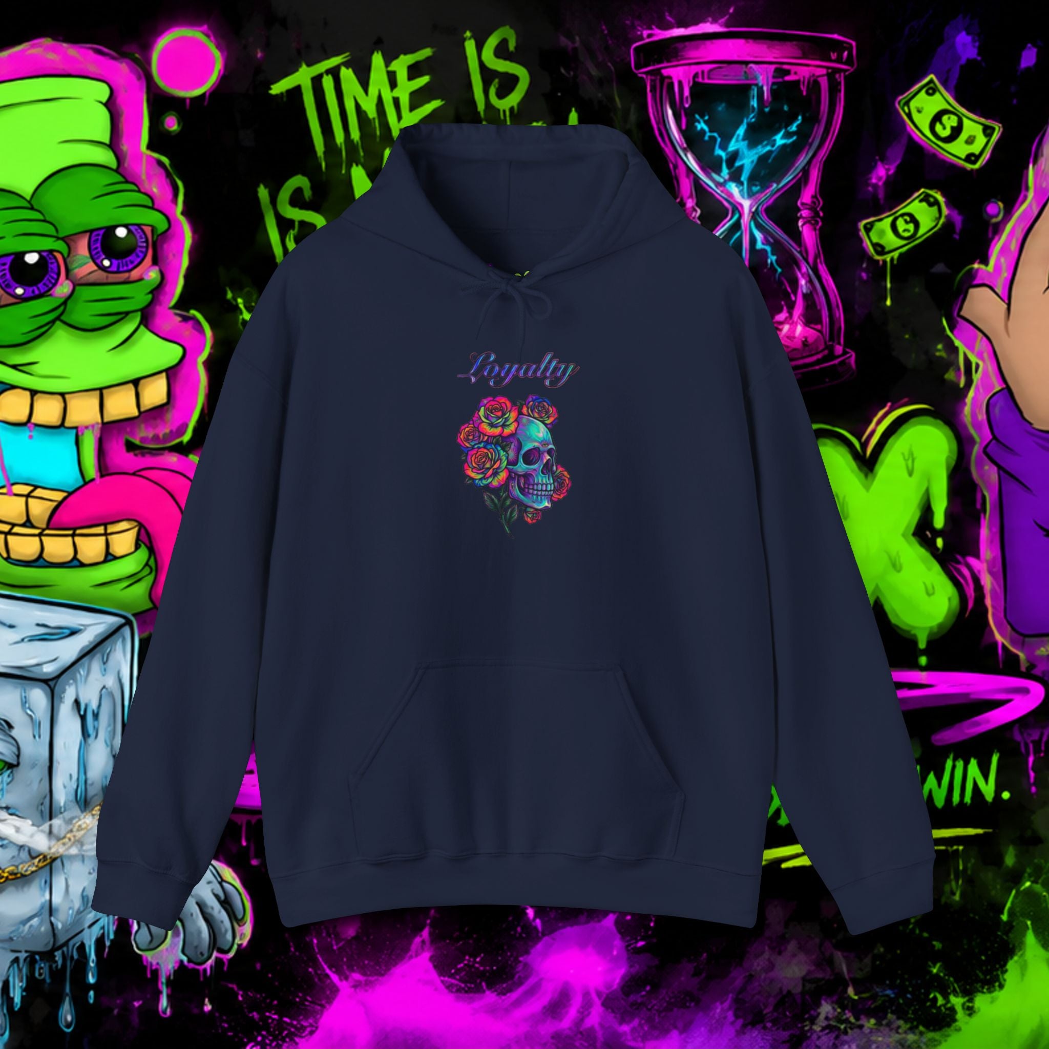 Loyalty Skull Hoodie — CL LUXX Shooting Star Back Graphic