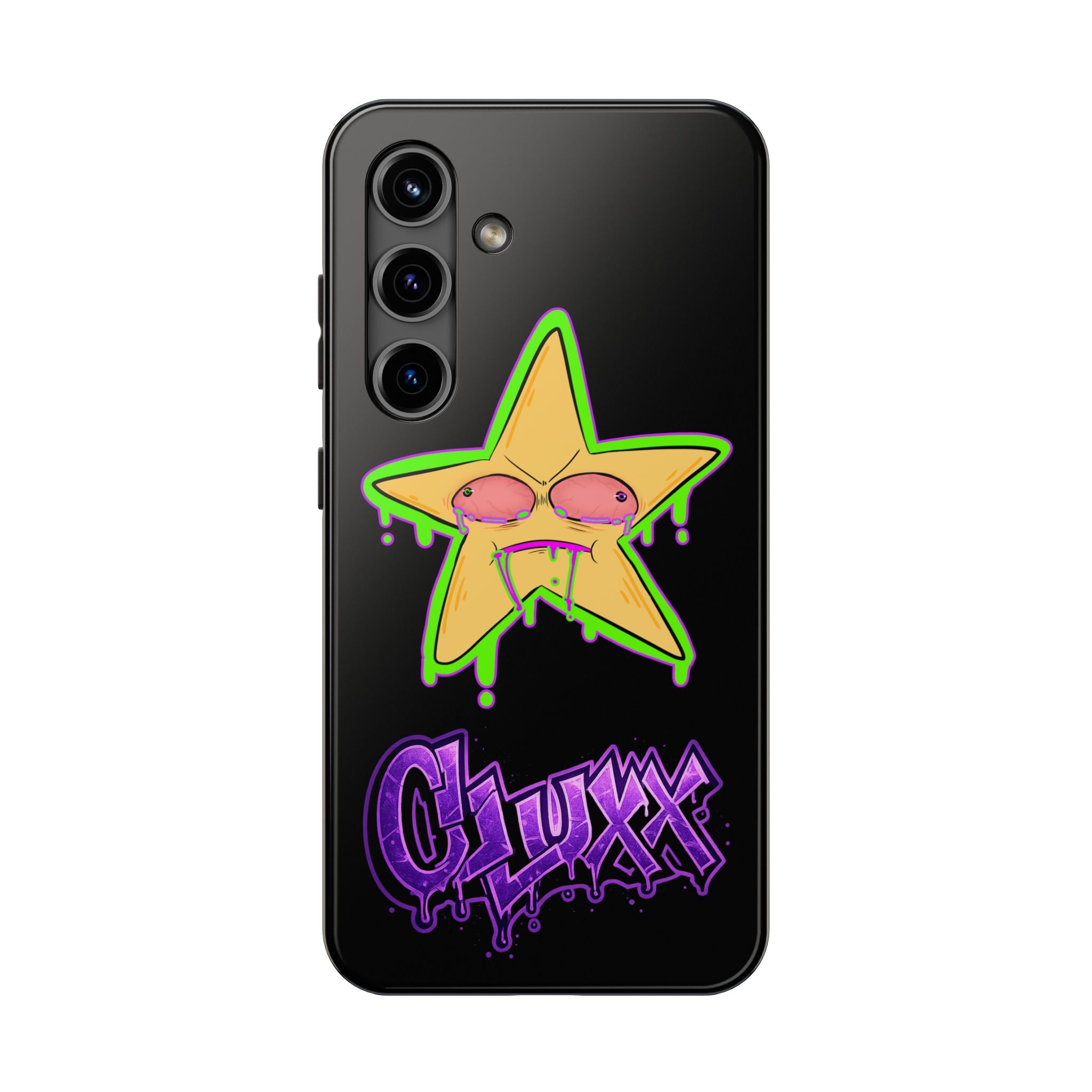Benny The Star & CLUXX Phone Case,  Black Graphic Phone Case.