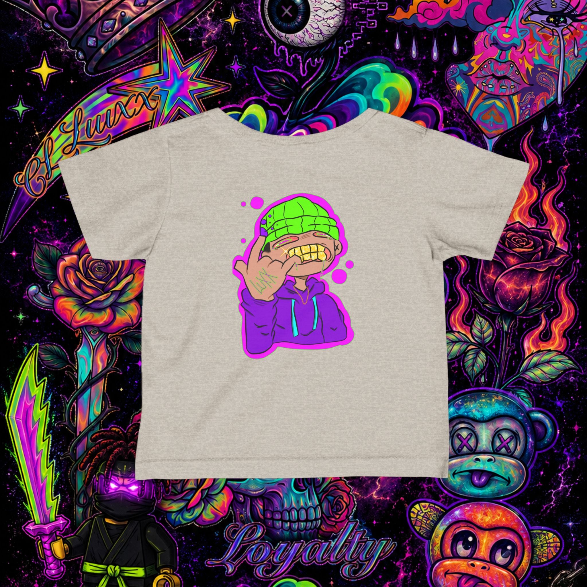 Neon Ninja Infant Tee | Cartoon Graphic Baby T-Shirt