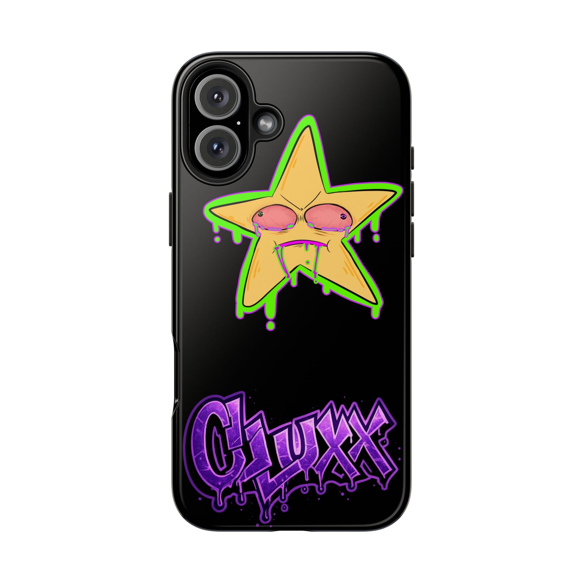 Benny The Star & CLUXX Phone Case,  Black Graphic Phone Case.