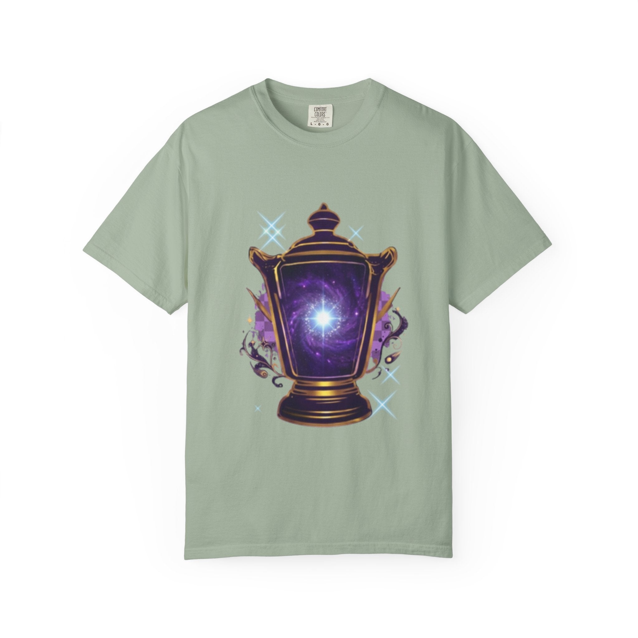 Mystic Lantern & Loyalty Skull Tee | Heavyweight Garment-Dyed Graphic T-Shirt