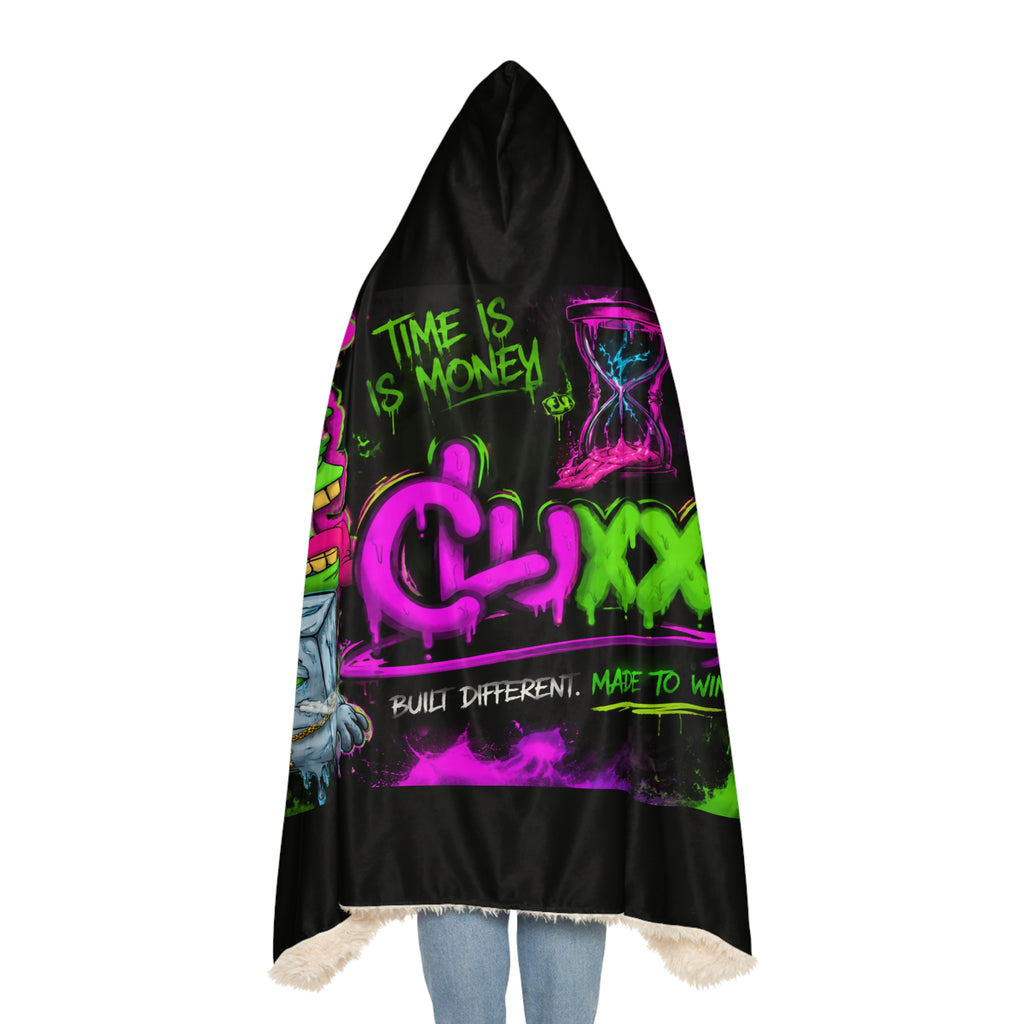 CL LUXX Time Is Money Hooded Blanket