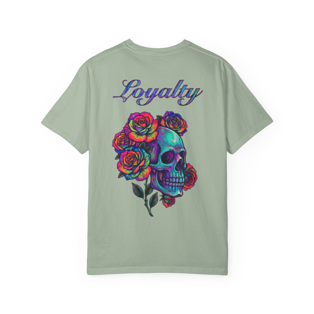 Mystic Lantern & Loyalty Skull Tee | Heavyweight Garment-Dyed Graphic T-Shirt