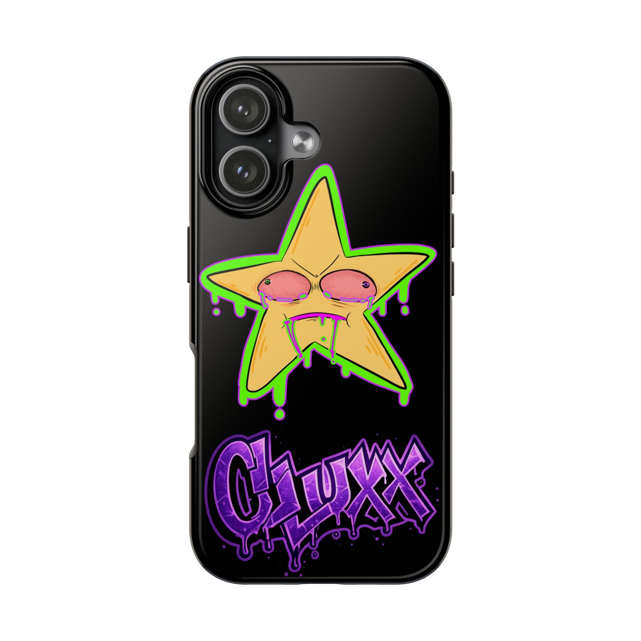 Benny The Star & CLUXX Phone Case,  Black Graphic Phone Case.