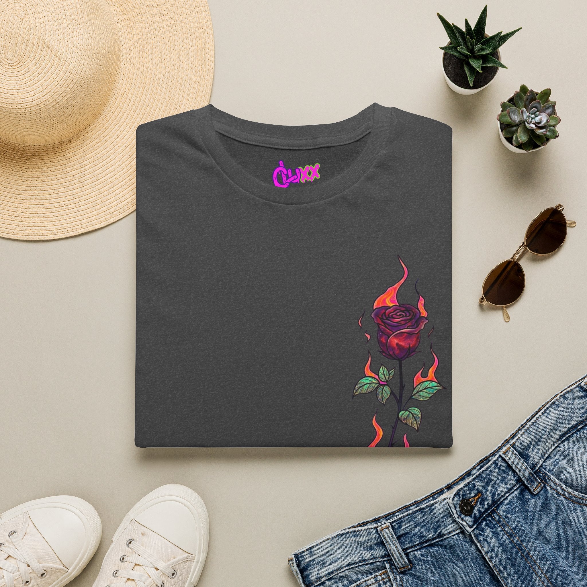 No Evil Graphic Tee – Burning Rose Streetwear T-Shirt