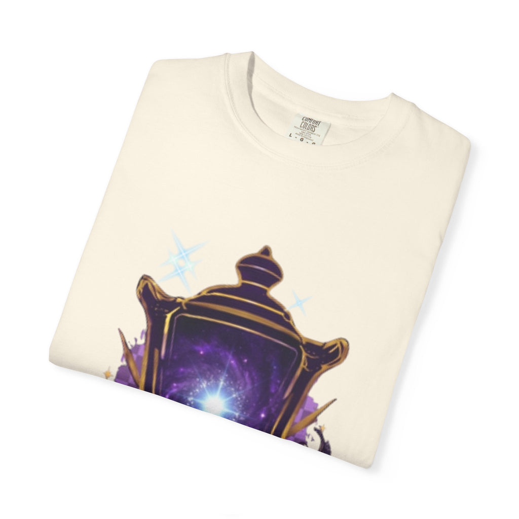 Mystic Lantern & Loyalty Skull Tee | Heavyweight Garment-Dyed Graphic T-Shirt