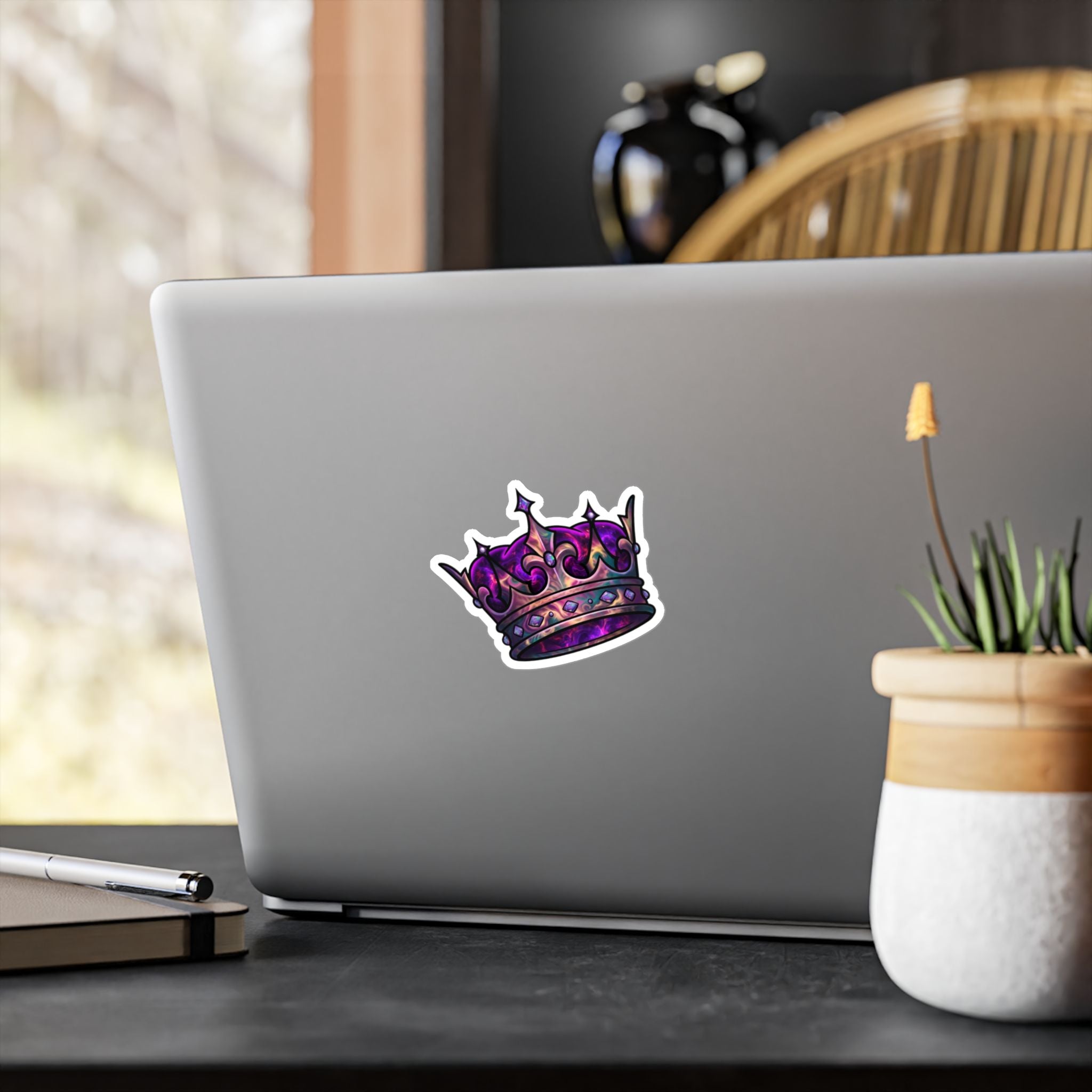 Galaxy Crown Kiss-Cut Vinyl Sticker