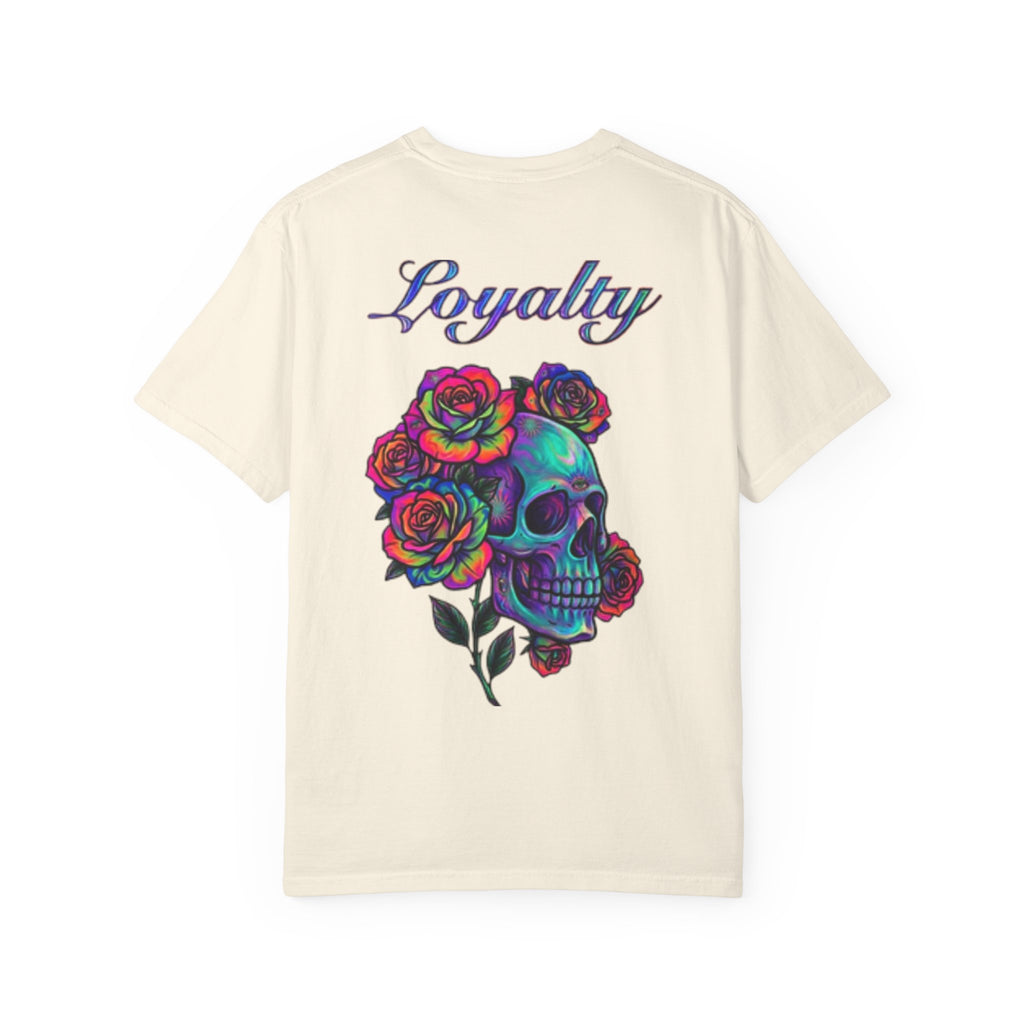 Mystic Lantern & Loyalty Skull Tee | Heavyweight Garment-Dyed Graphic T-Shirt