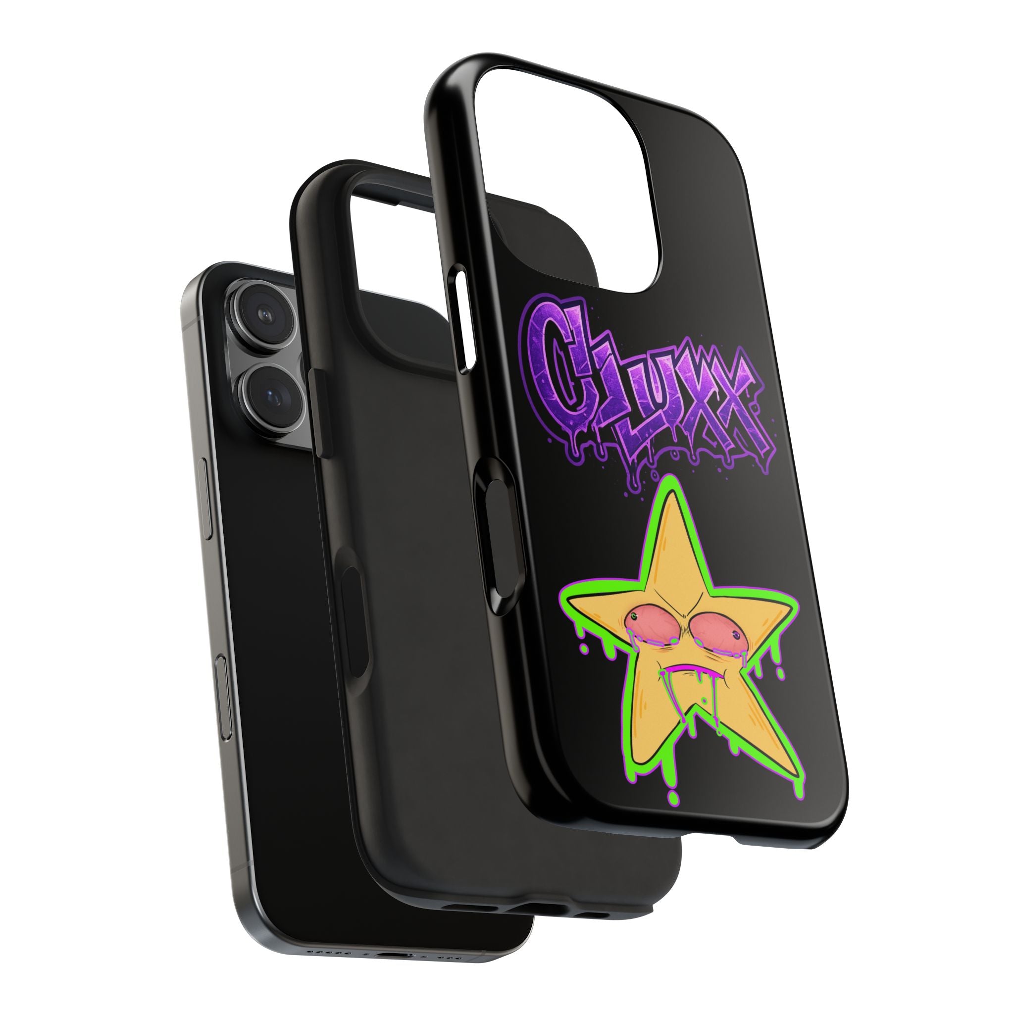 Benny The Star & CLUXX Phone Case,  Black Graphic Phone Case.