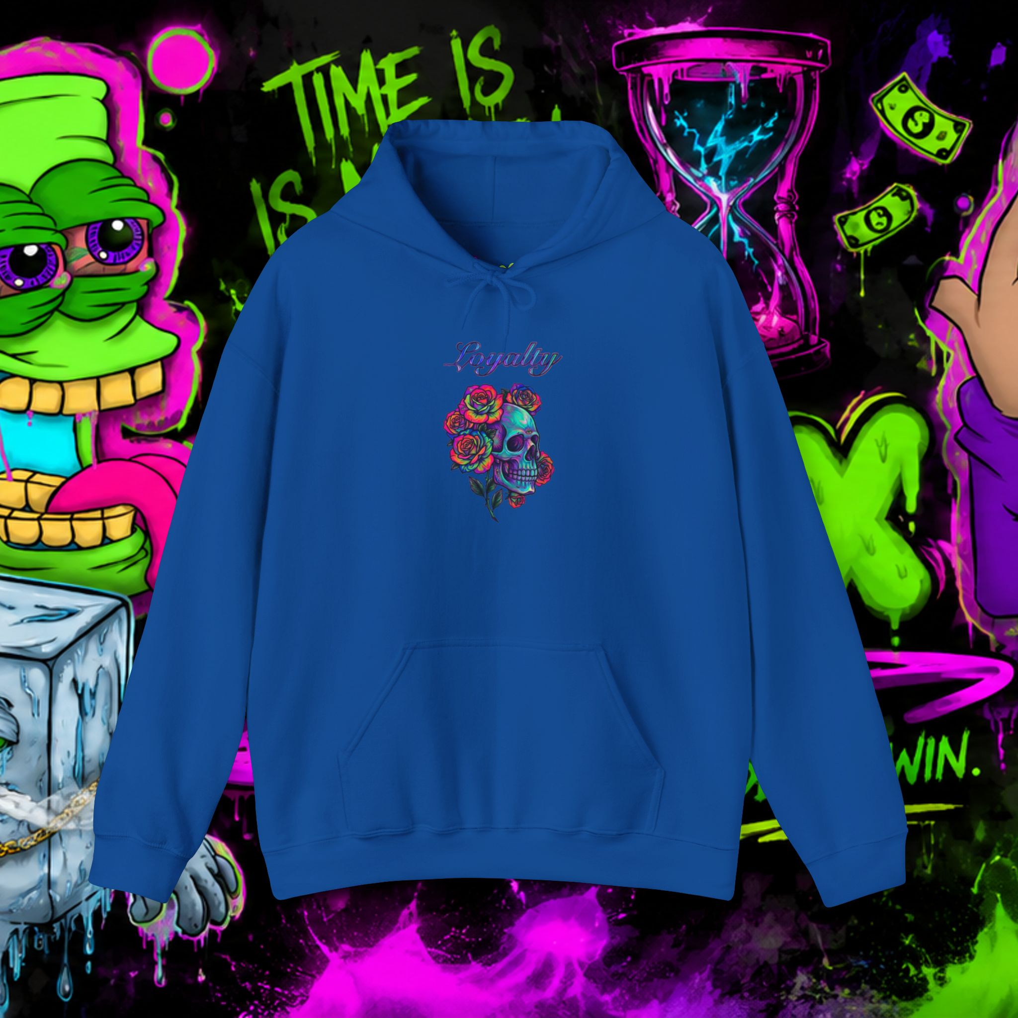 Loyalty Skull Hoodie — CL LUXX Shooting Star Back Graphic