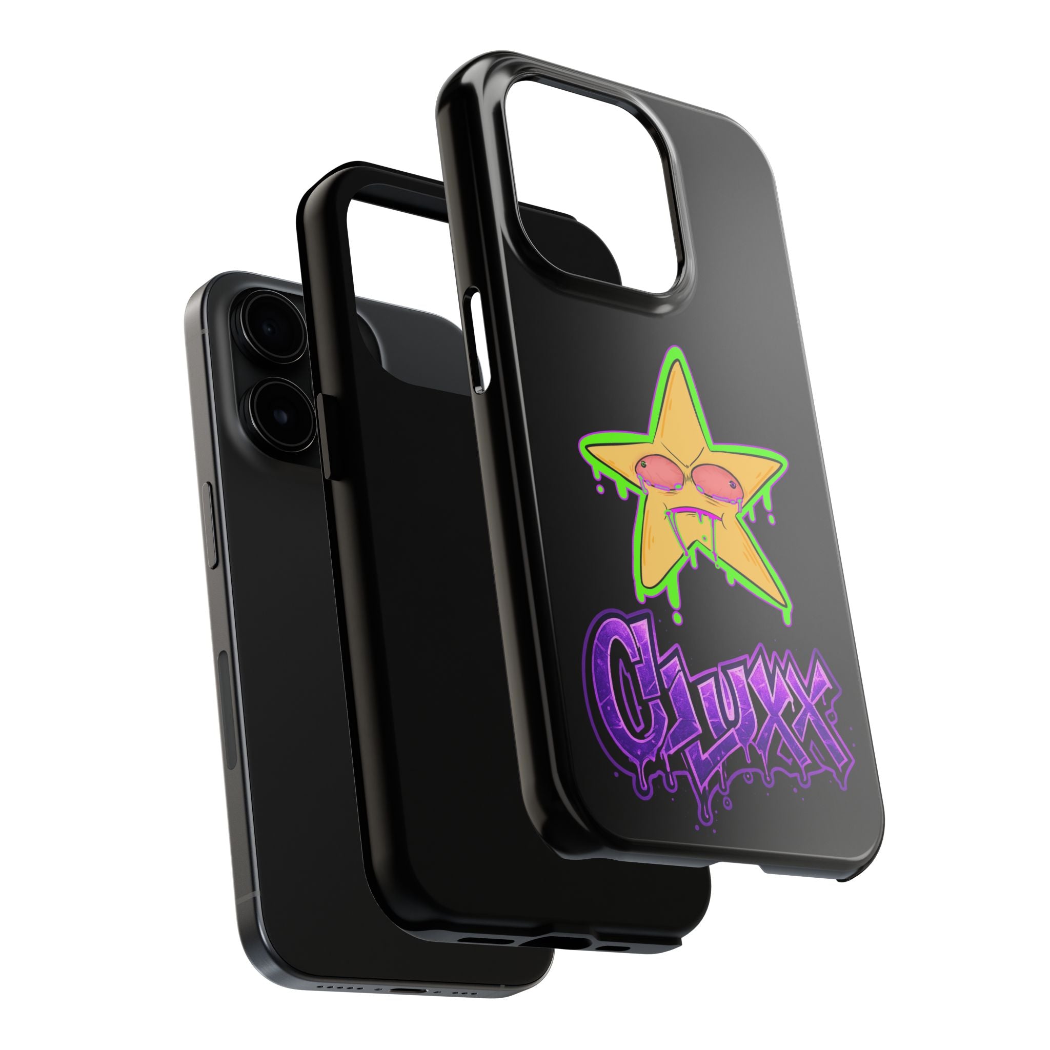Benny The Star & CLUXX Phone Case,  Black Graphic Phone Case.