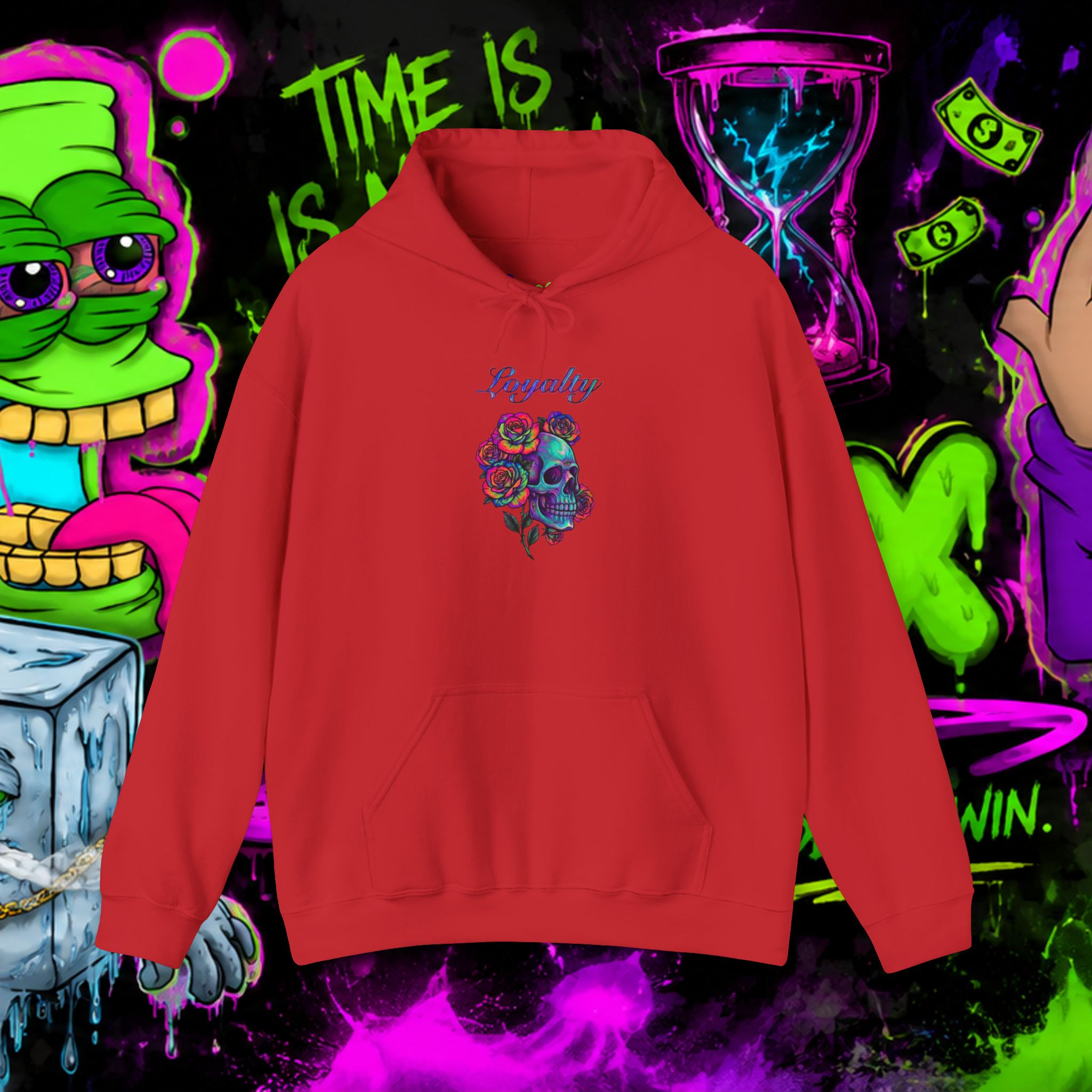 Loyalty Skull Hoodie — CL LUXX Shooting Star Back Graphic