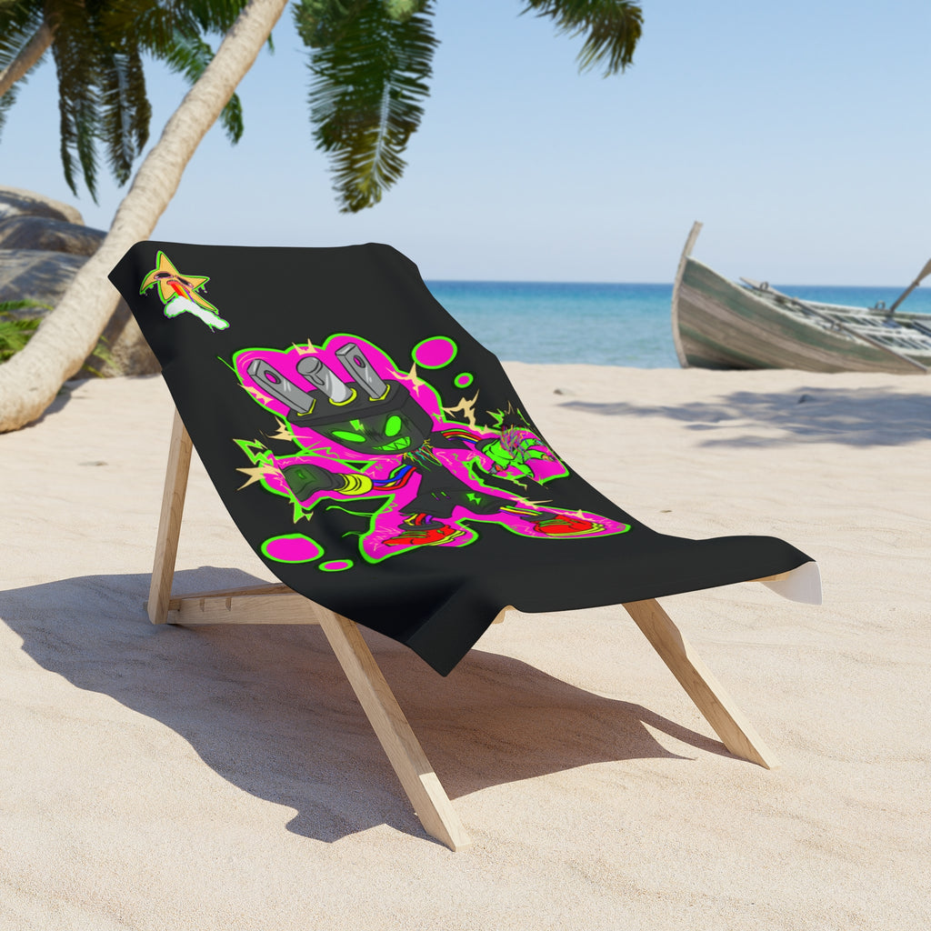 Spark Beach Towel | Neon Chaos Summer Essential