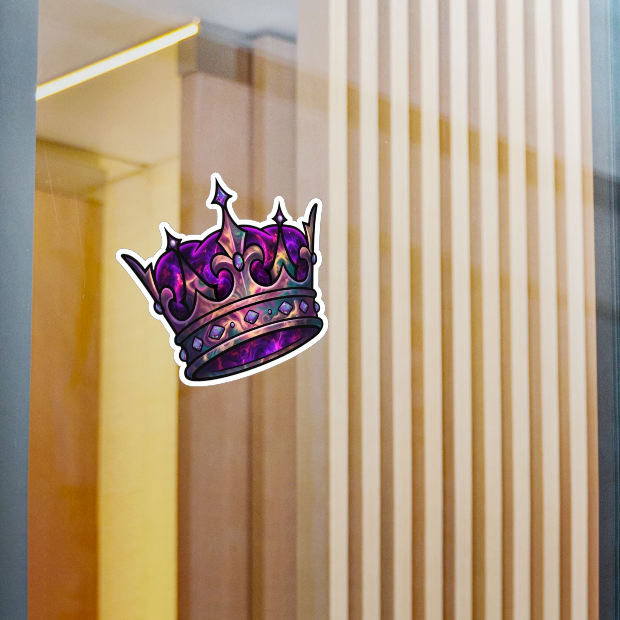 Galaxy Crown Kiss-Cut Vinyl Sticker