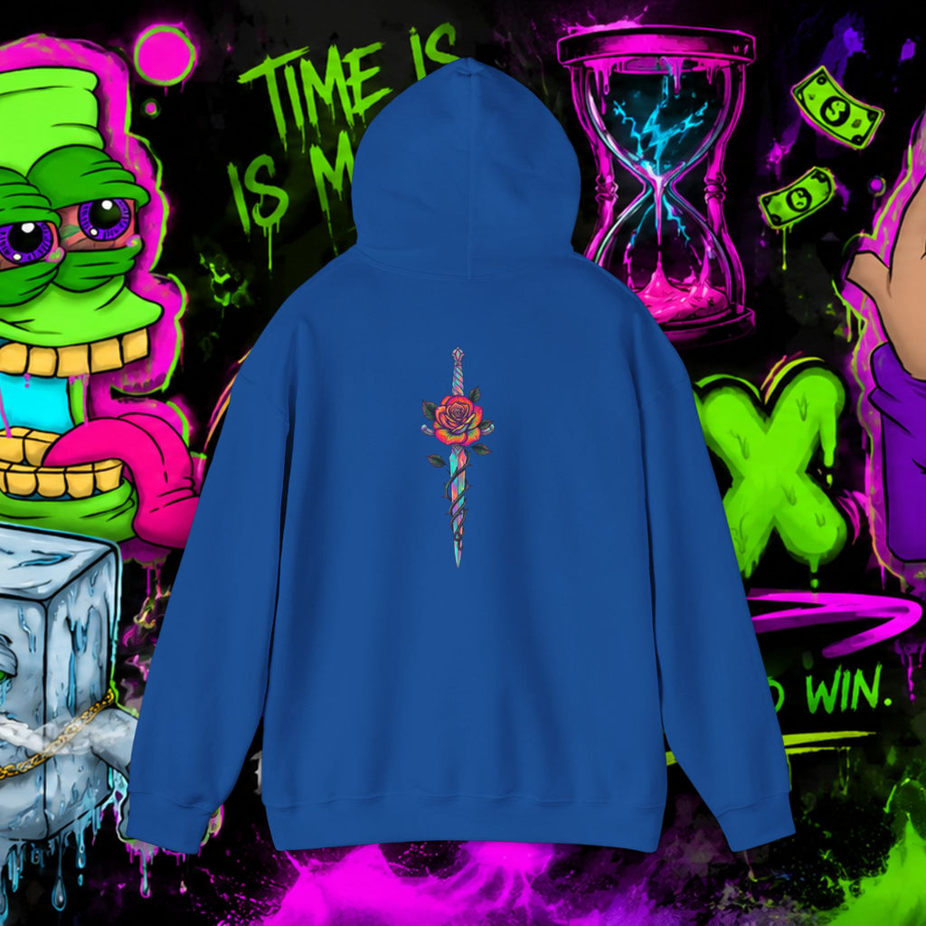 Loyalty Skull Hoodie — Back Rose Dagger Design