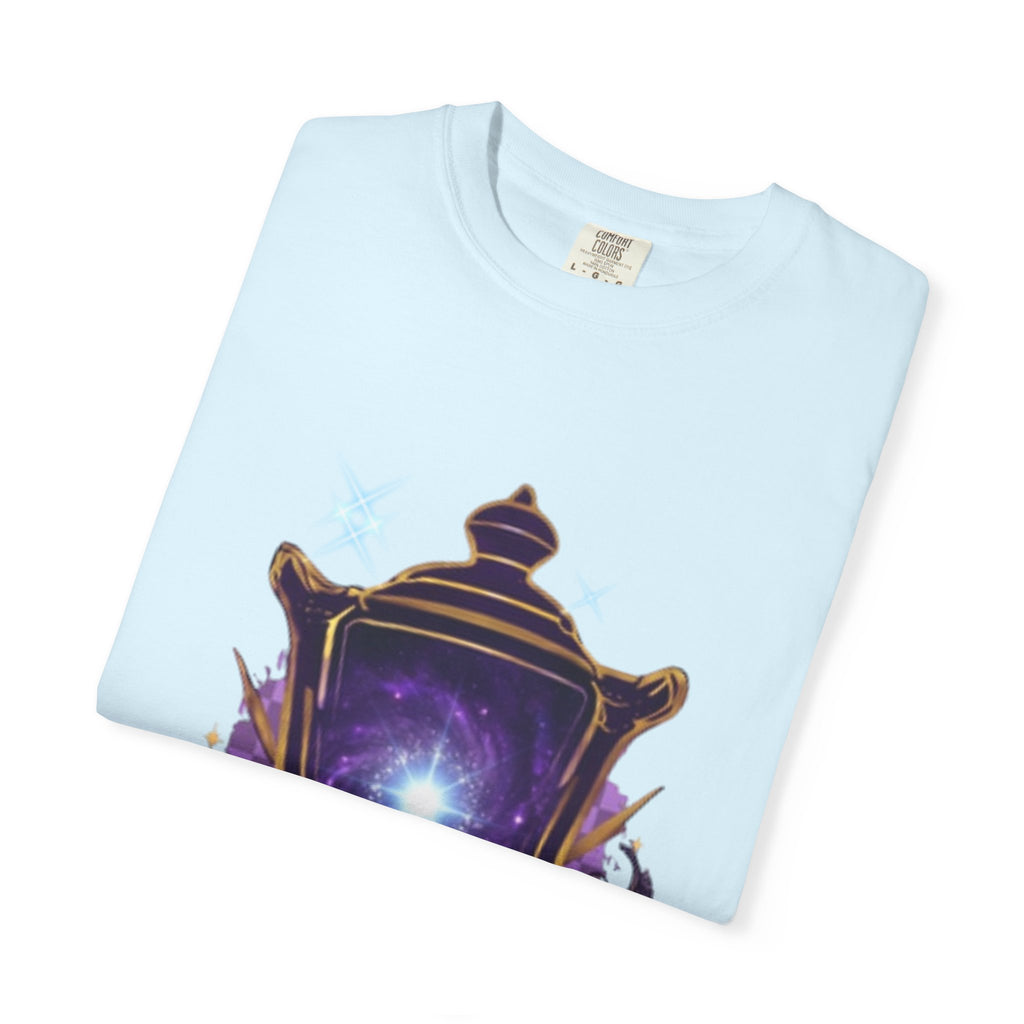 Mystic Lantern & Loyalty Skull Tee | Heavyweight Garment-Dyed Graphic T-Shirt