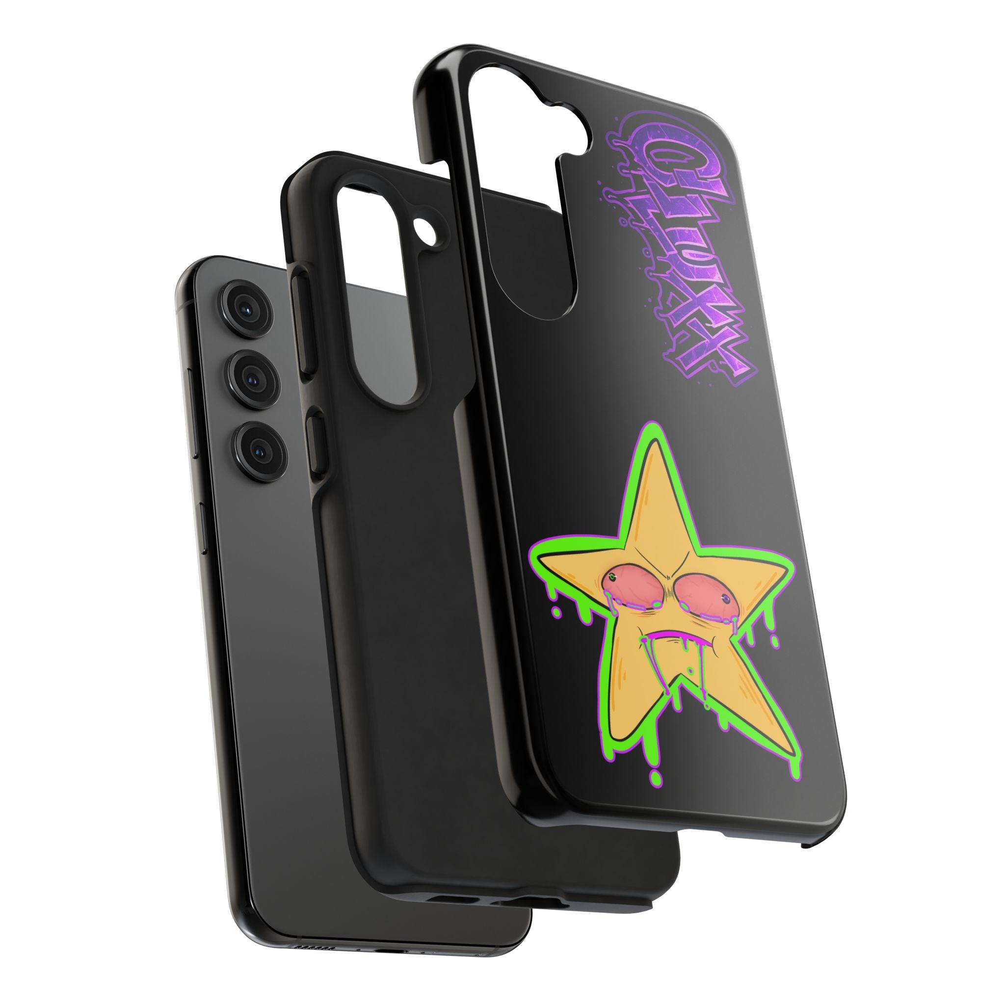 Benny The Star & CLUXX Phone Case,  Black Graphic Phone Case.