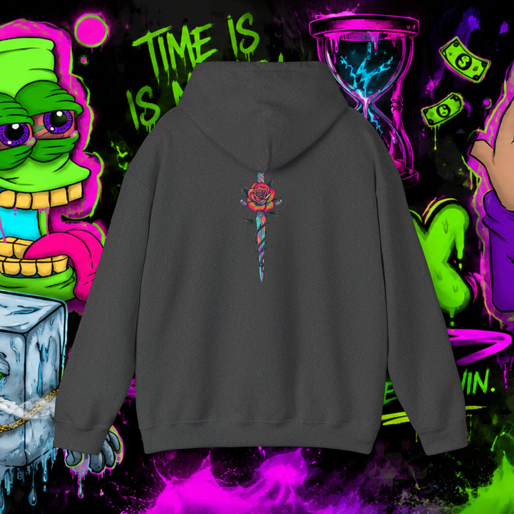 Loyalty Skull Hoodie — Back Rose Dagger Design