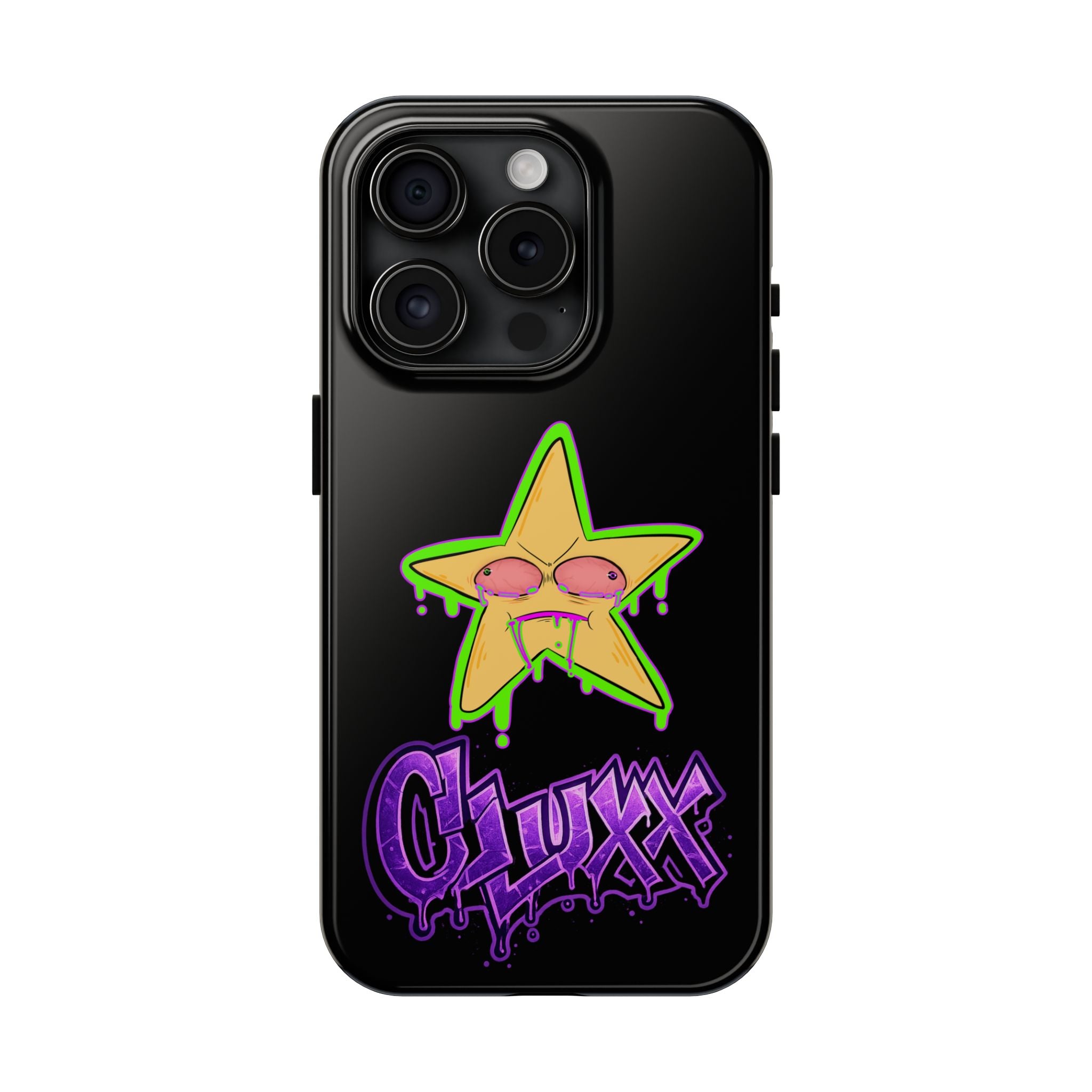 Benny The Star & CLUXX Phone Case,  Black Graphic Phone Case.