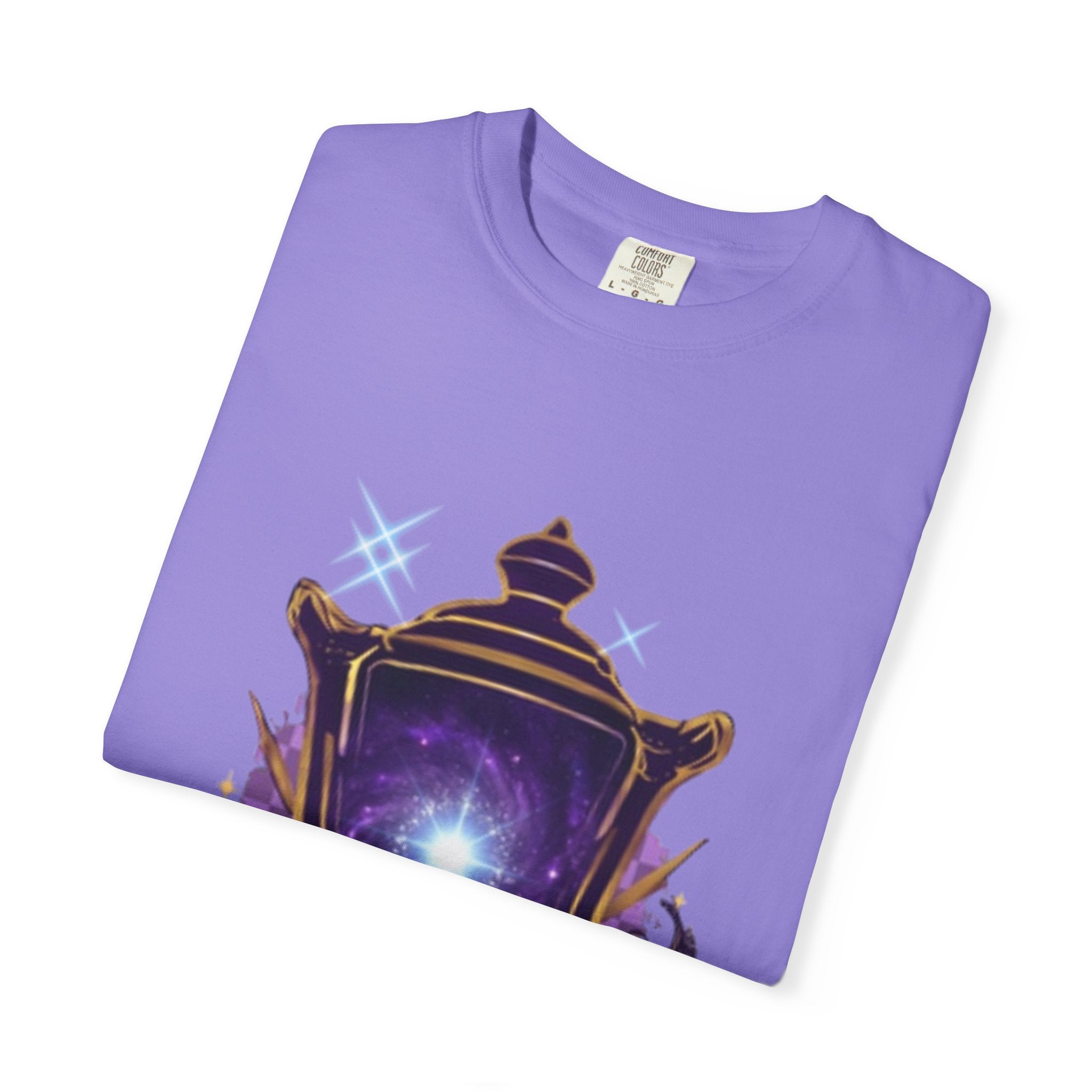 Mystic Lantern & Loyalty Skull Tee | Heavyweight Garment-Dyed Graphic T-Shirt