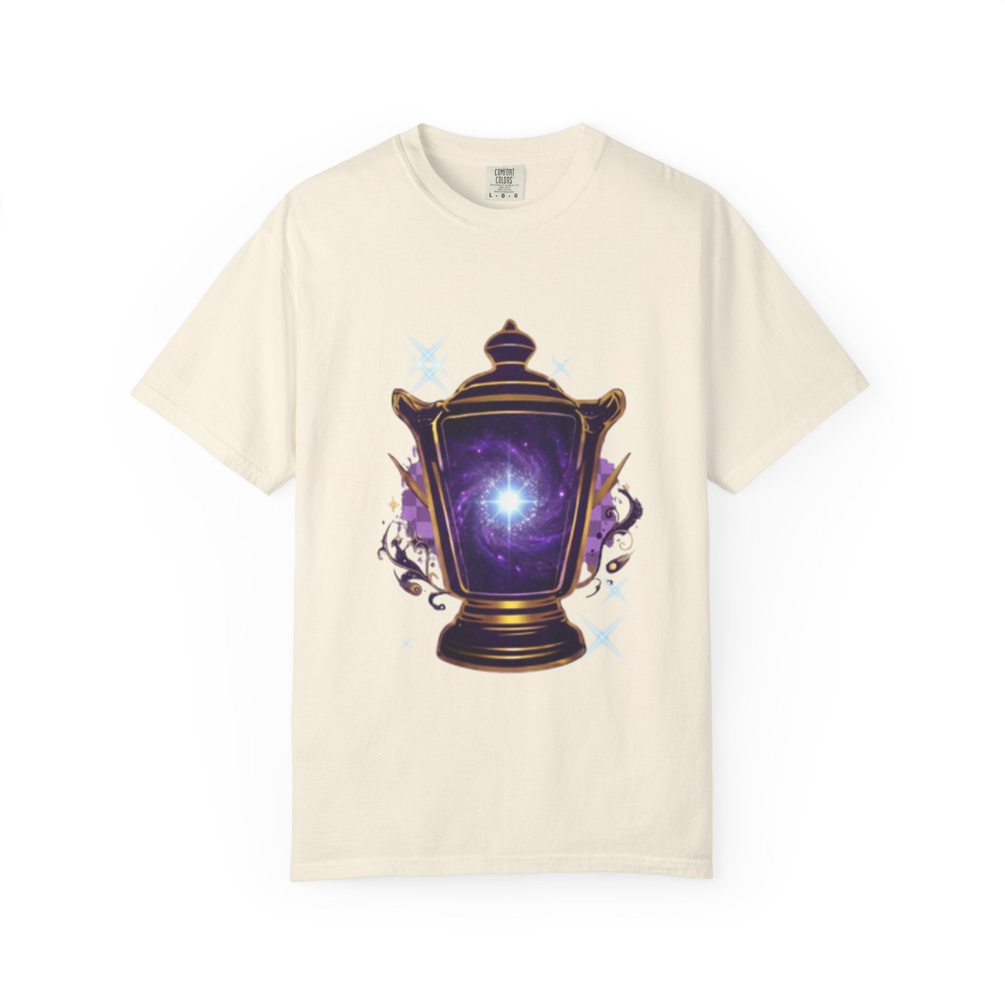 Mystic Lantern & Loyalty Skull Tee | Heavyweight Garment-Dyed Graphic T-Shirt